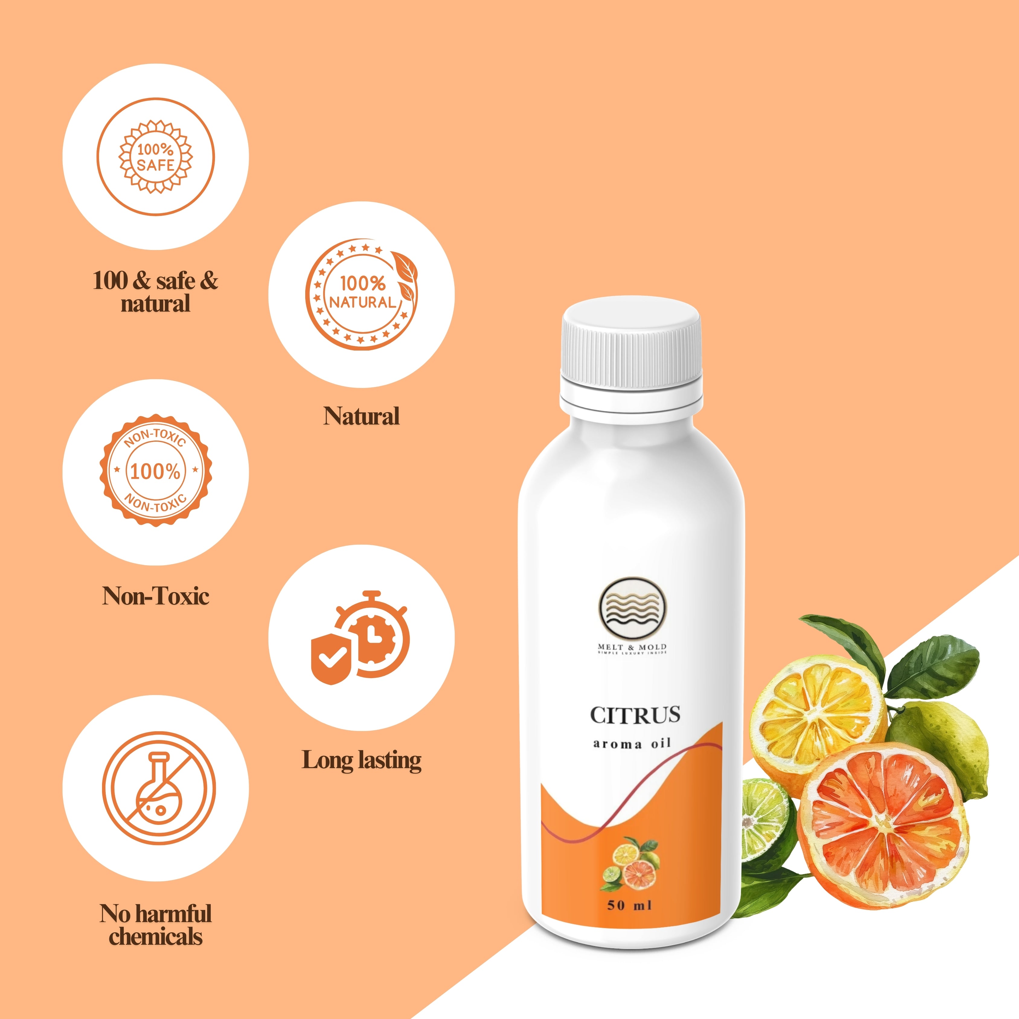 Citrus Fragrance Oil – Close-Up | Melt & Mold