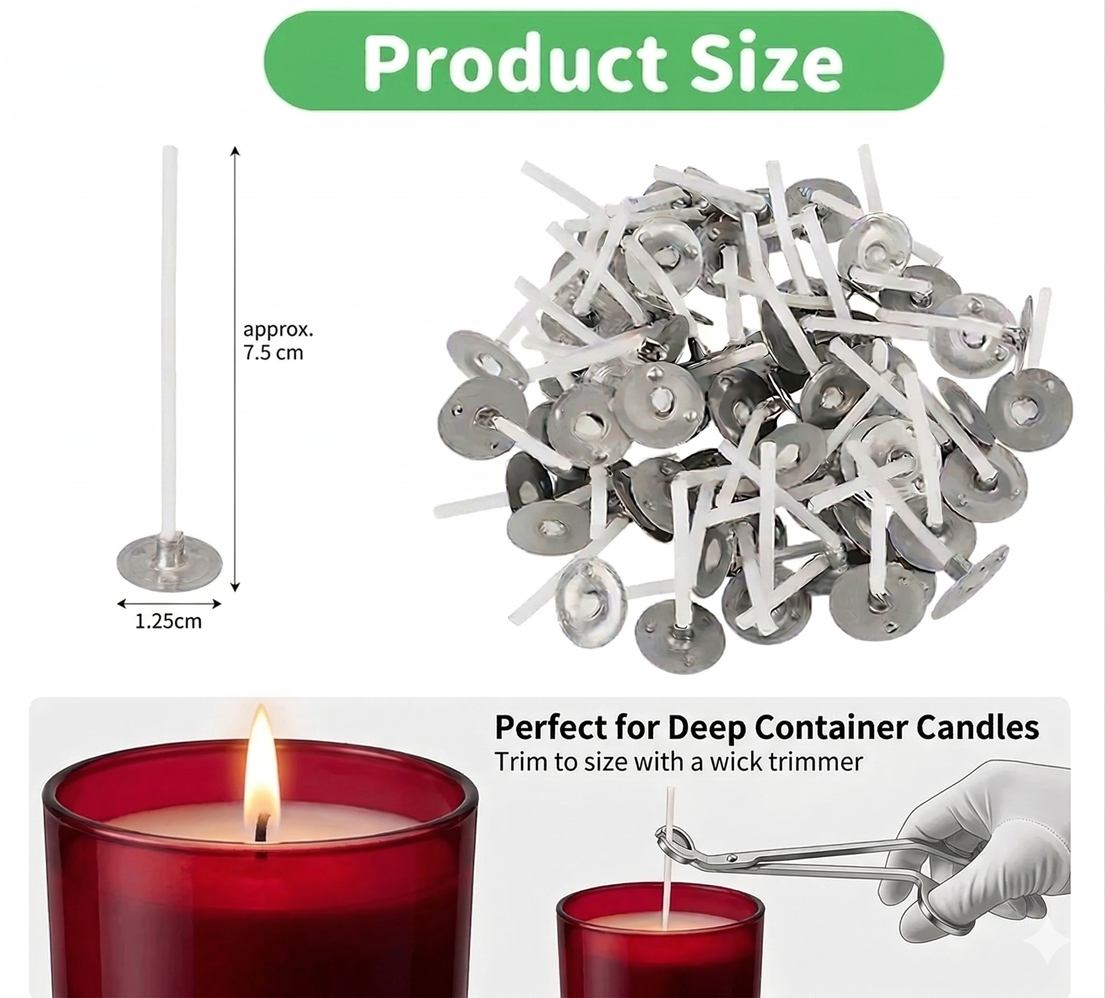 Candle Wick - 3 inch – Close-Up | Melt & Mold