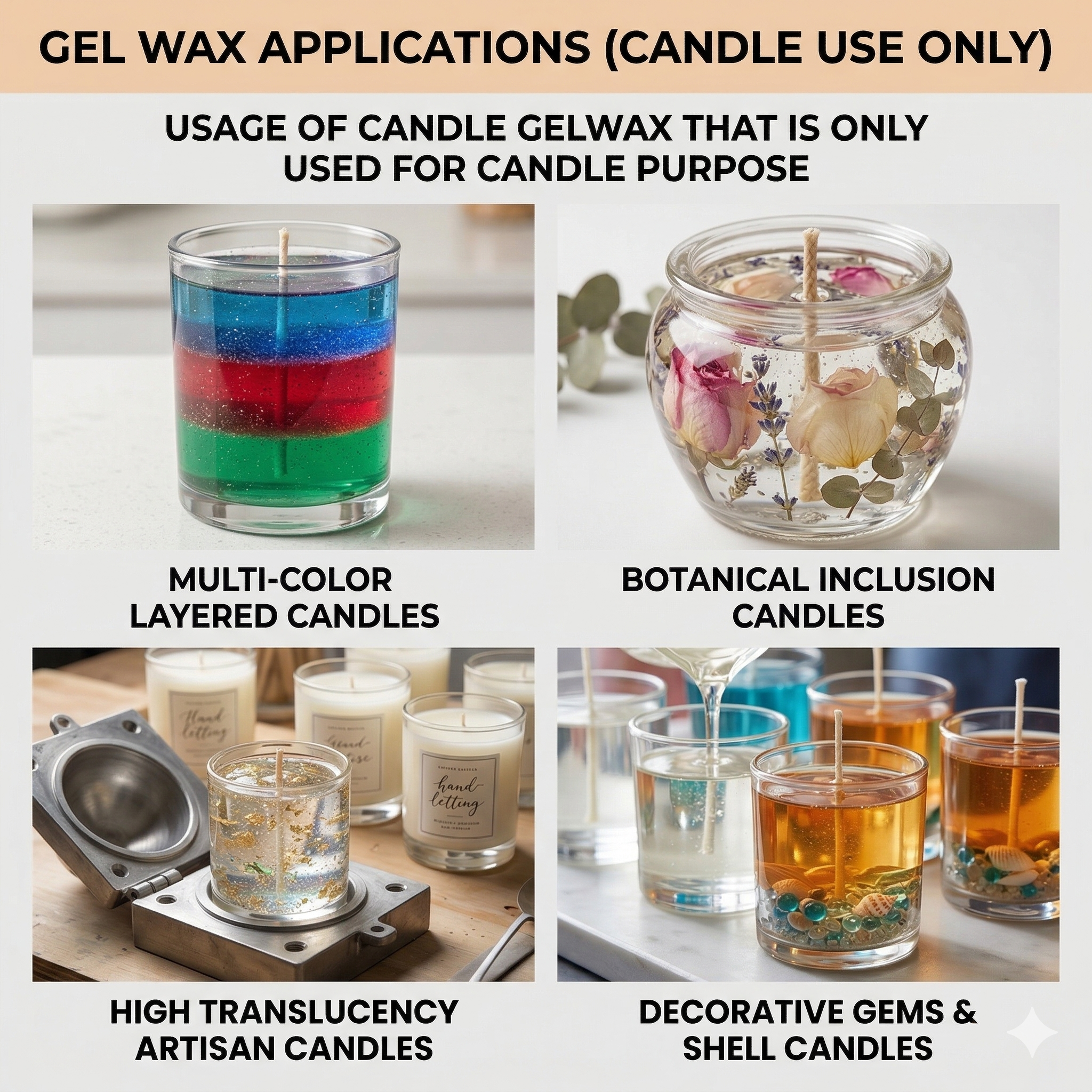 Gel wax for Candle Making – Close-Up | Melt & Mold