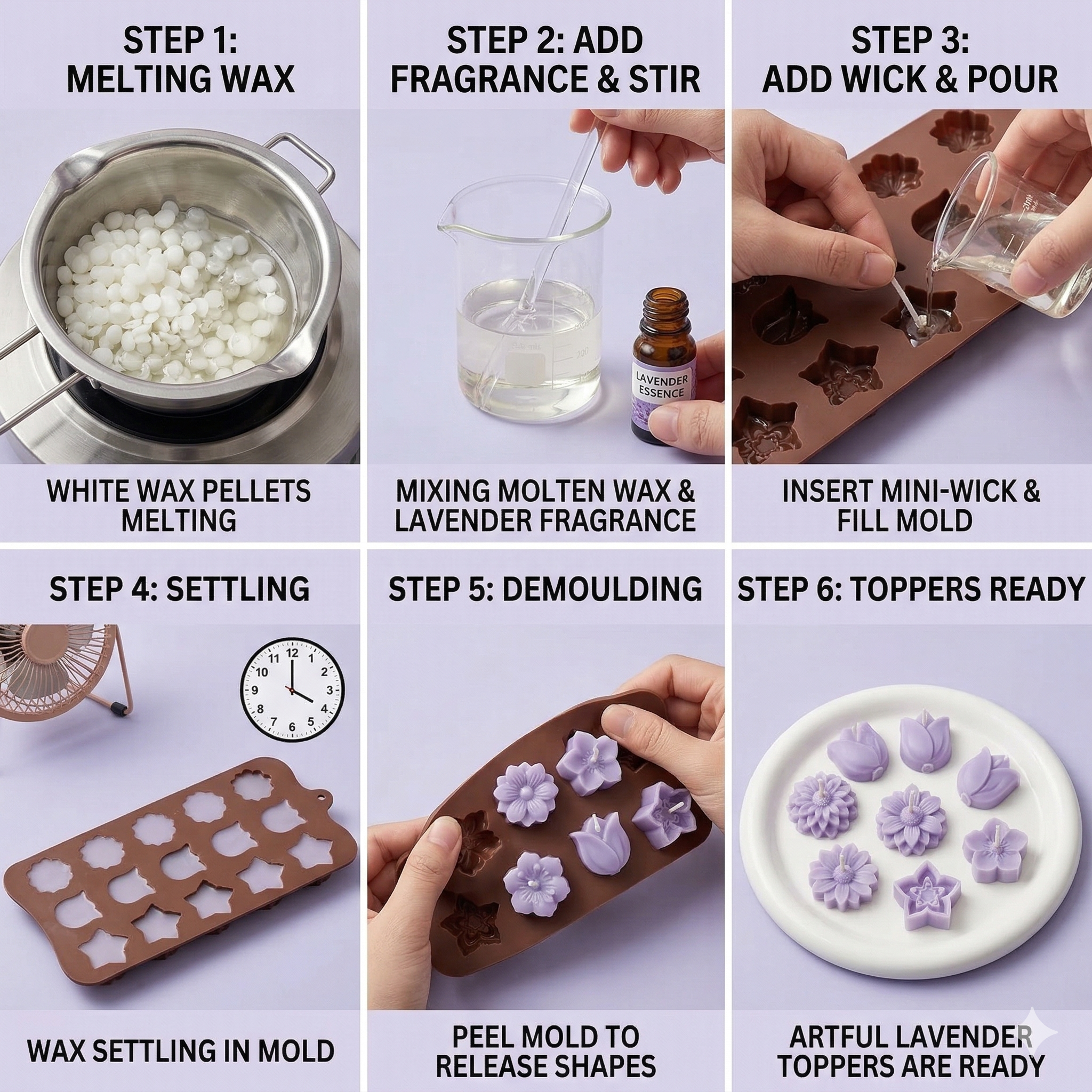 Assorted Flower Mould – Close-Up | Melt & Mold
