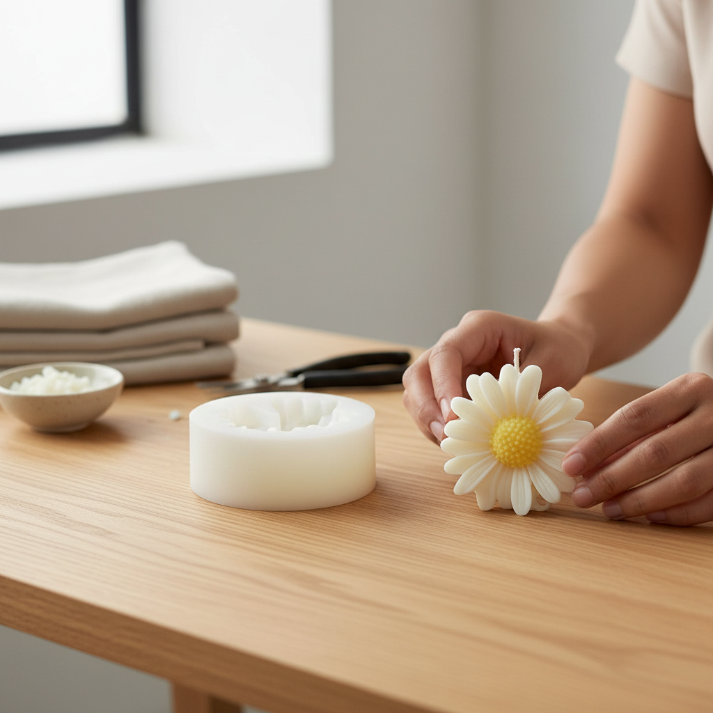 Daisy Candle Silicone Mould