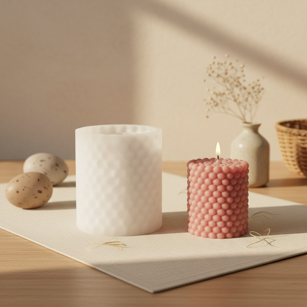 Bubble Pillar Candle Silicone Mould