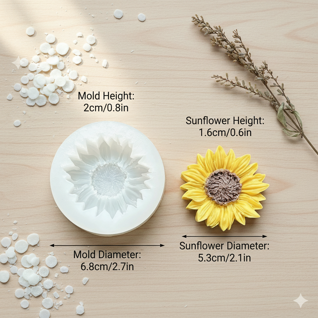 Sunflower Silicone Mould – Close-Up | Melt & Mold
