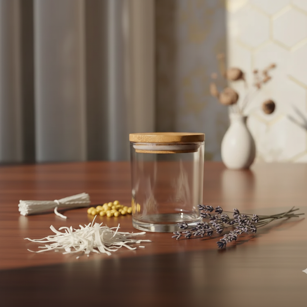 180-200 ml Transparent Glass Jar With Lid