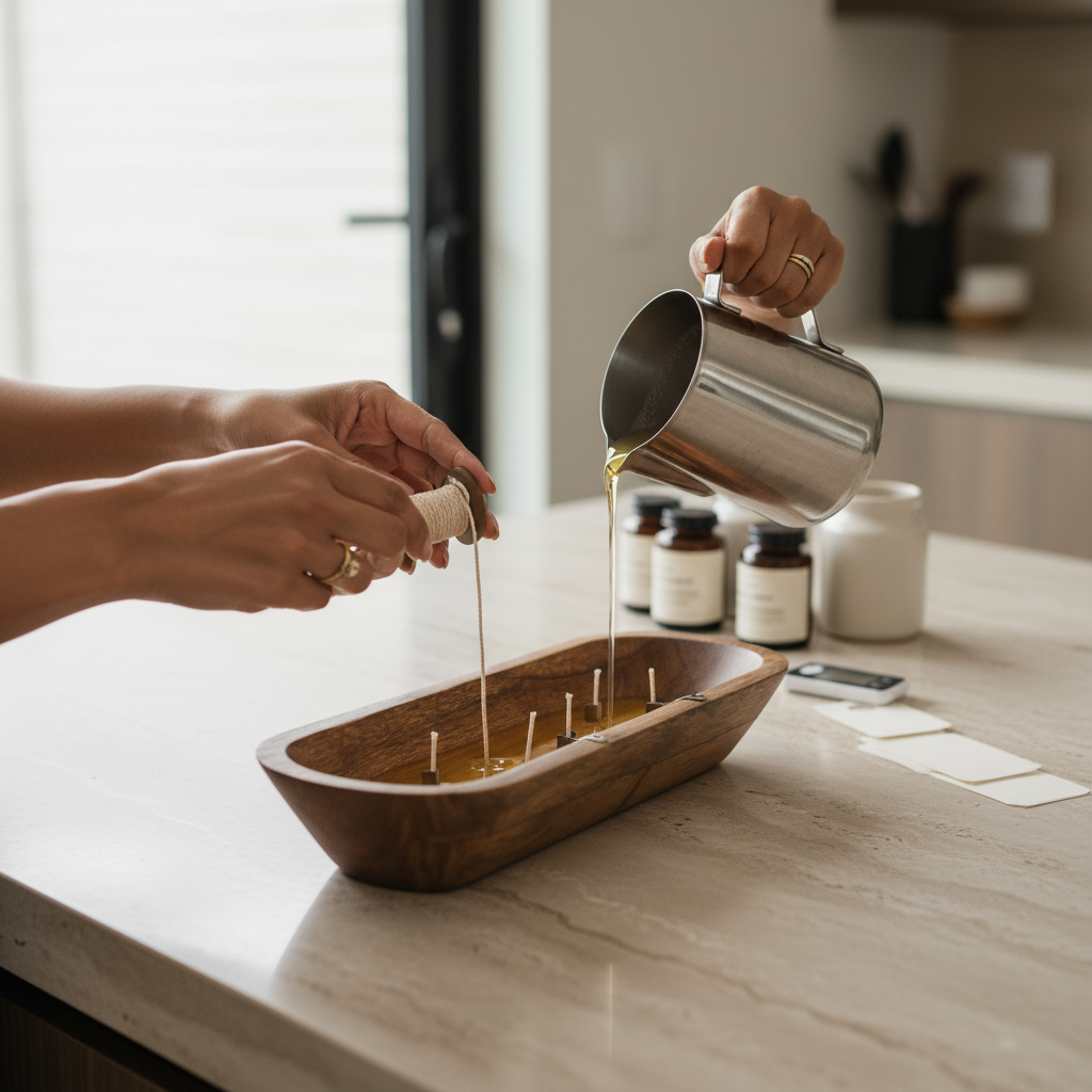 Long Wooden Dough Jar