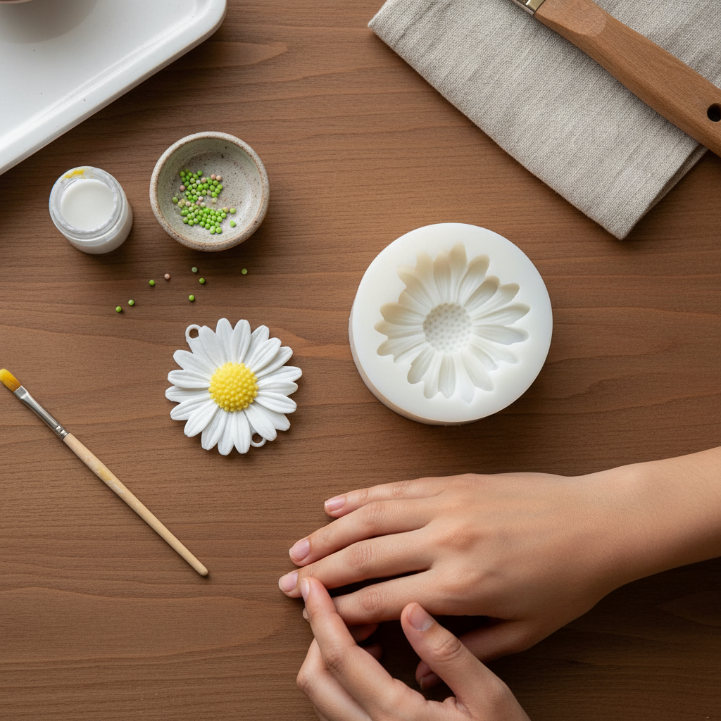Daisy Candle Silicone Mould