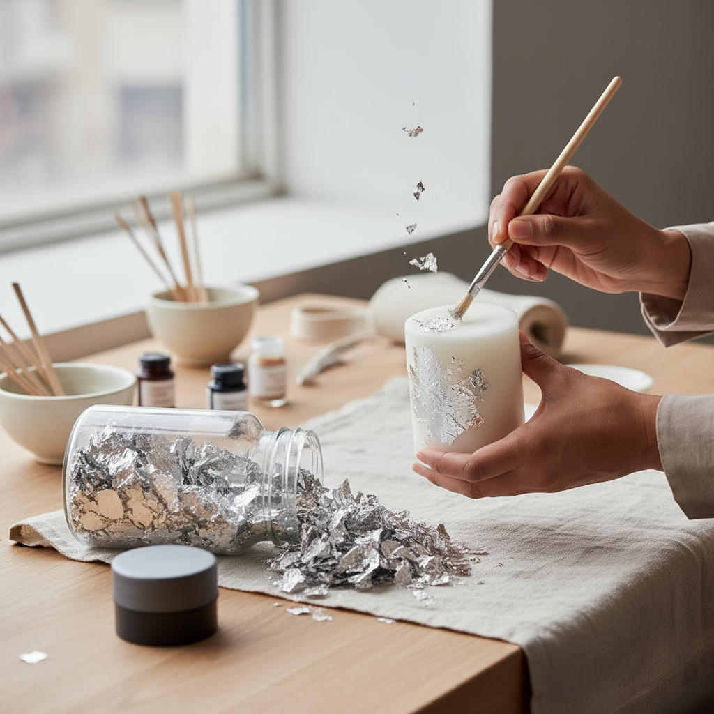 Silver Flakes For Candle Decor