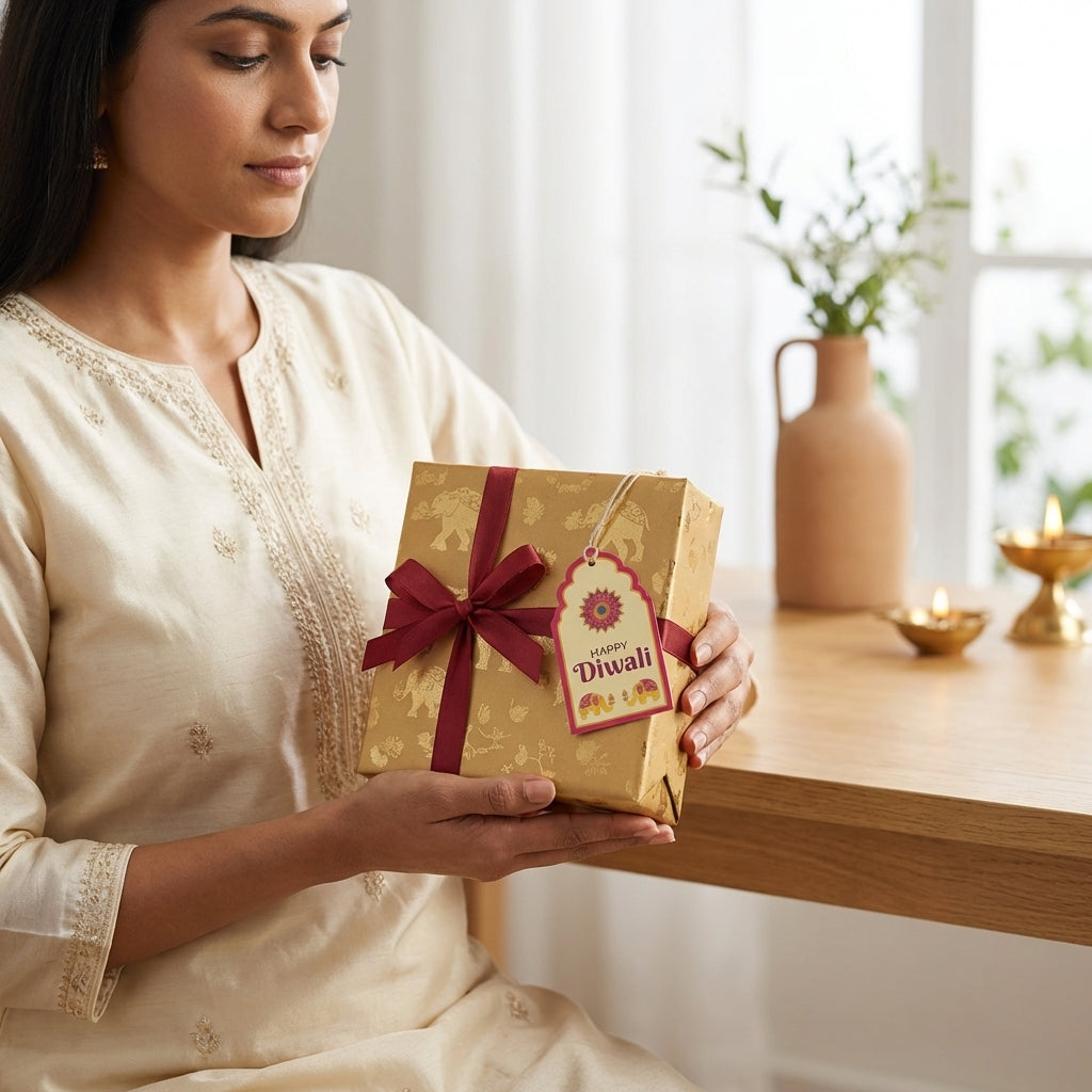 Diwali Tags- Pack Of 10 (Assorted Colors)