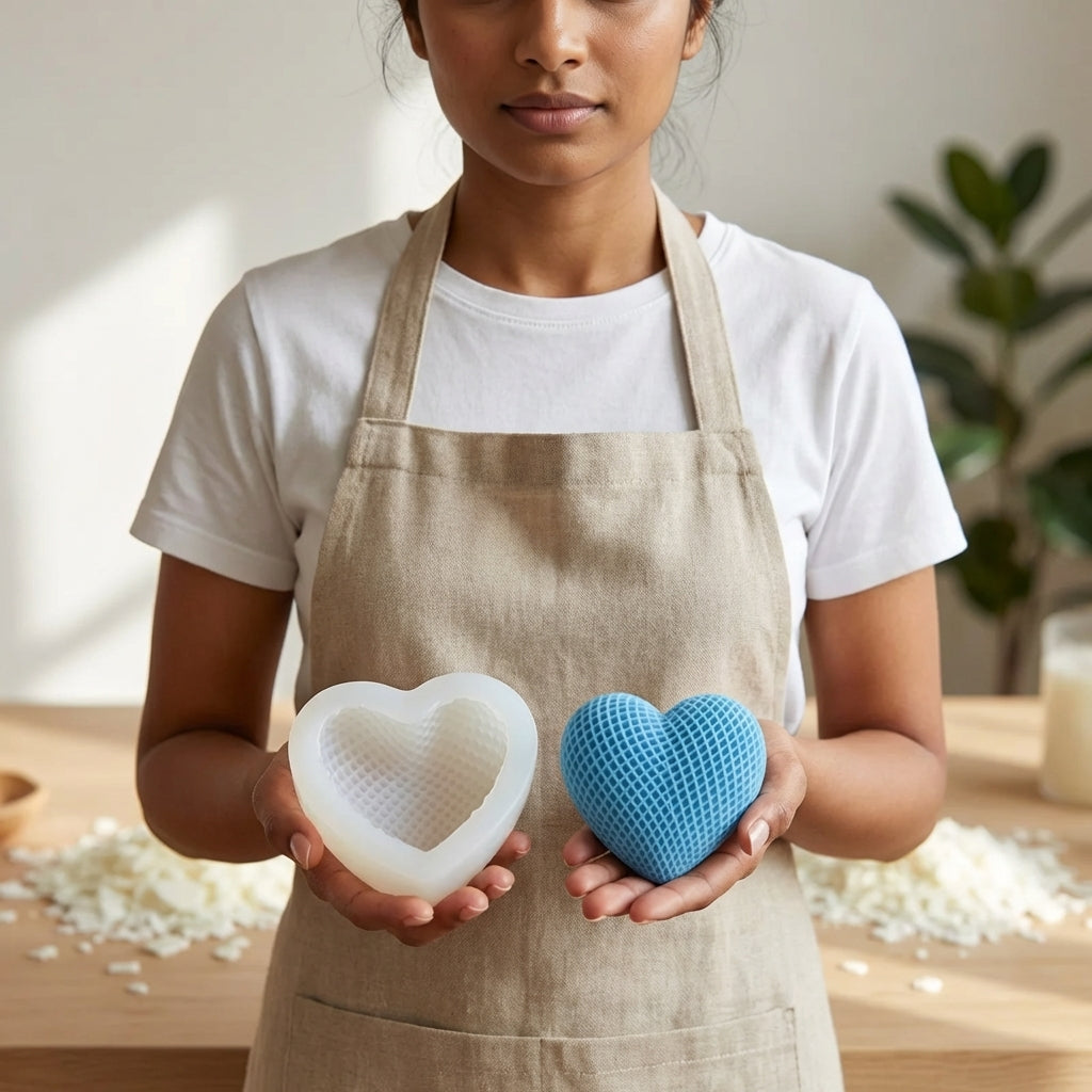 Mesh Heart Mould - 3 inch – Product View | Melt & Mold