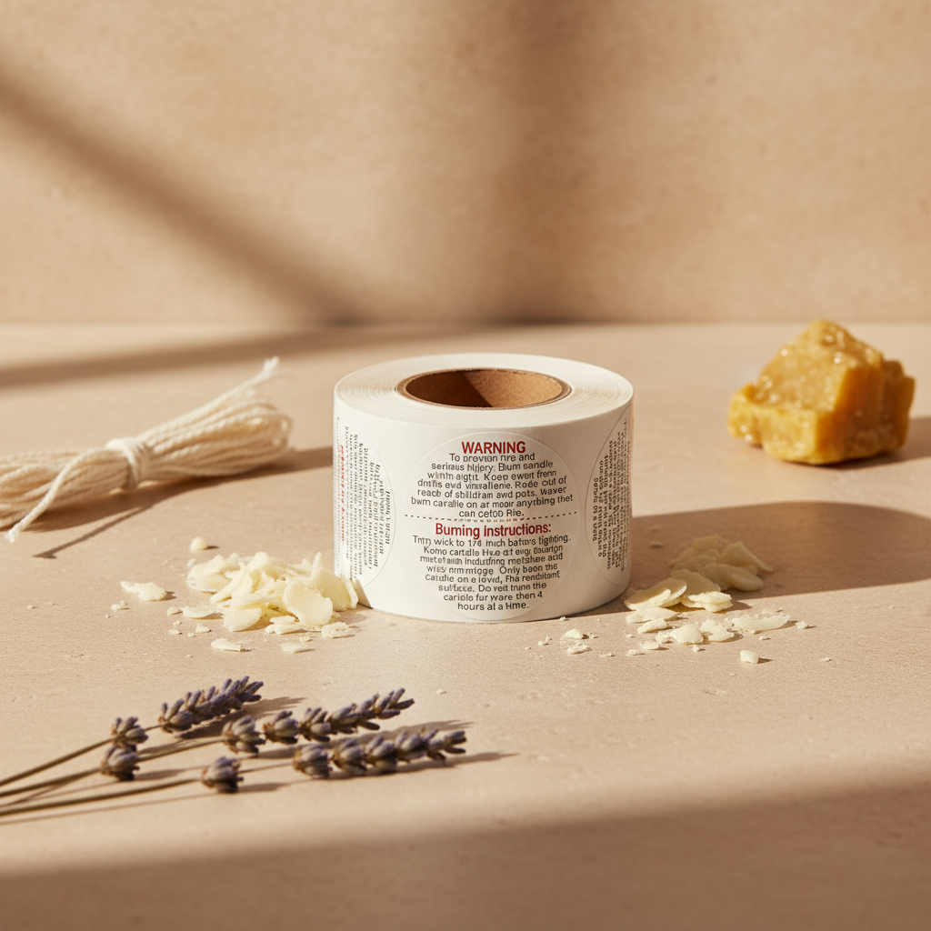 1 Inch Candle Warning Stickers