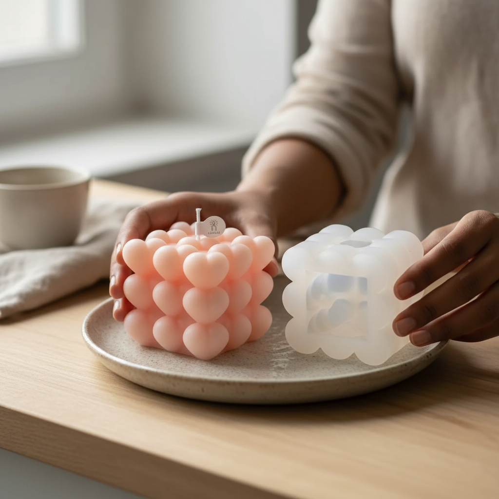 Heart Cube Silicone Mould