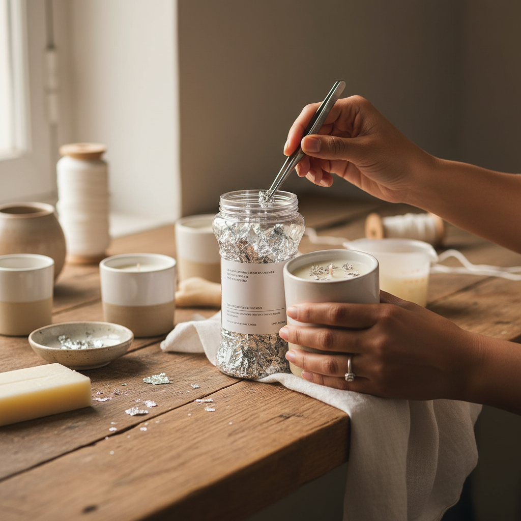 Silver Flakes For Candle Decor