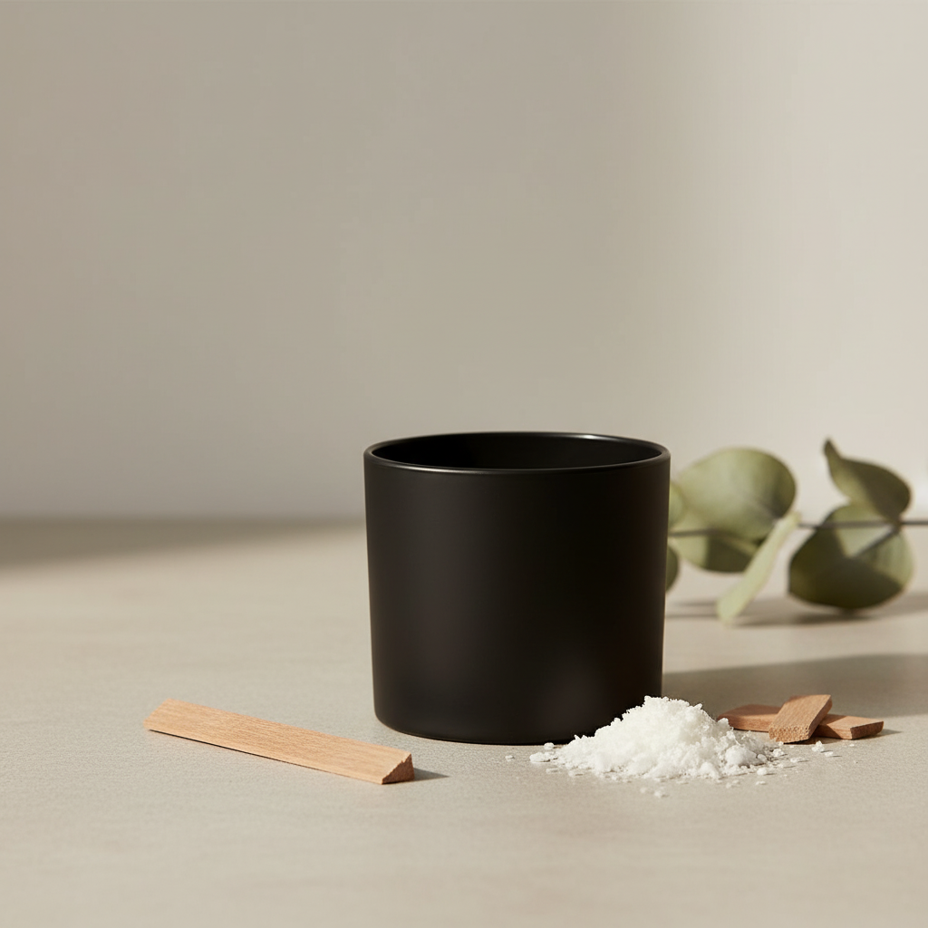 120 ml Matt Black Glass Jar