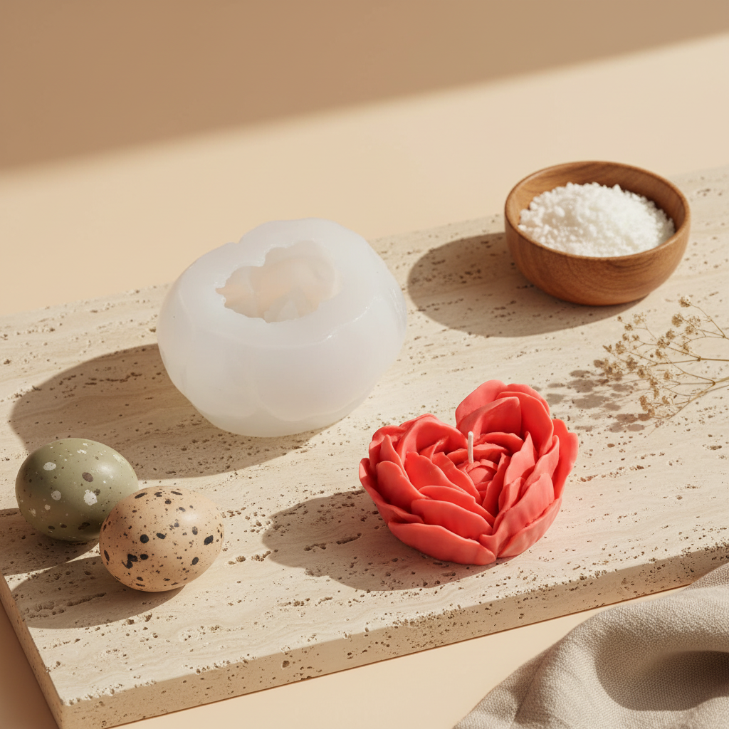 Rose Heart Petal Silicone Mould