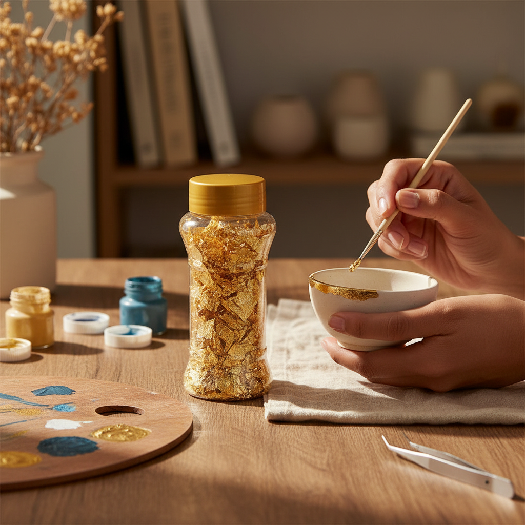 Golden Flakes For Candle Decor