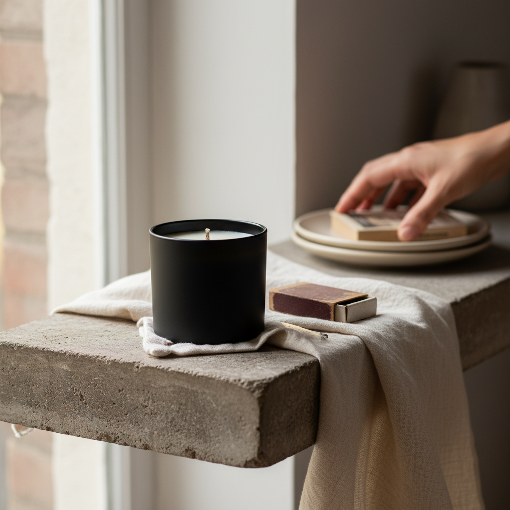 120 ml Matt Black Glass Jar