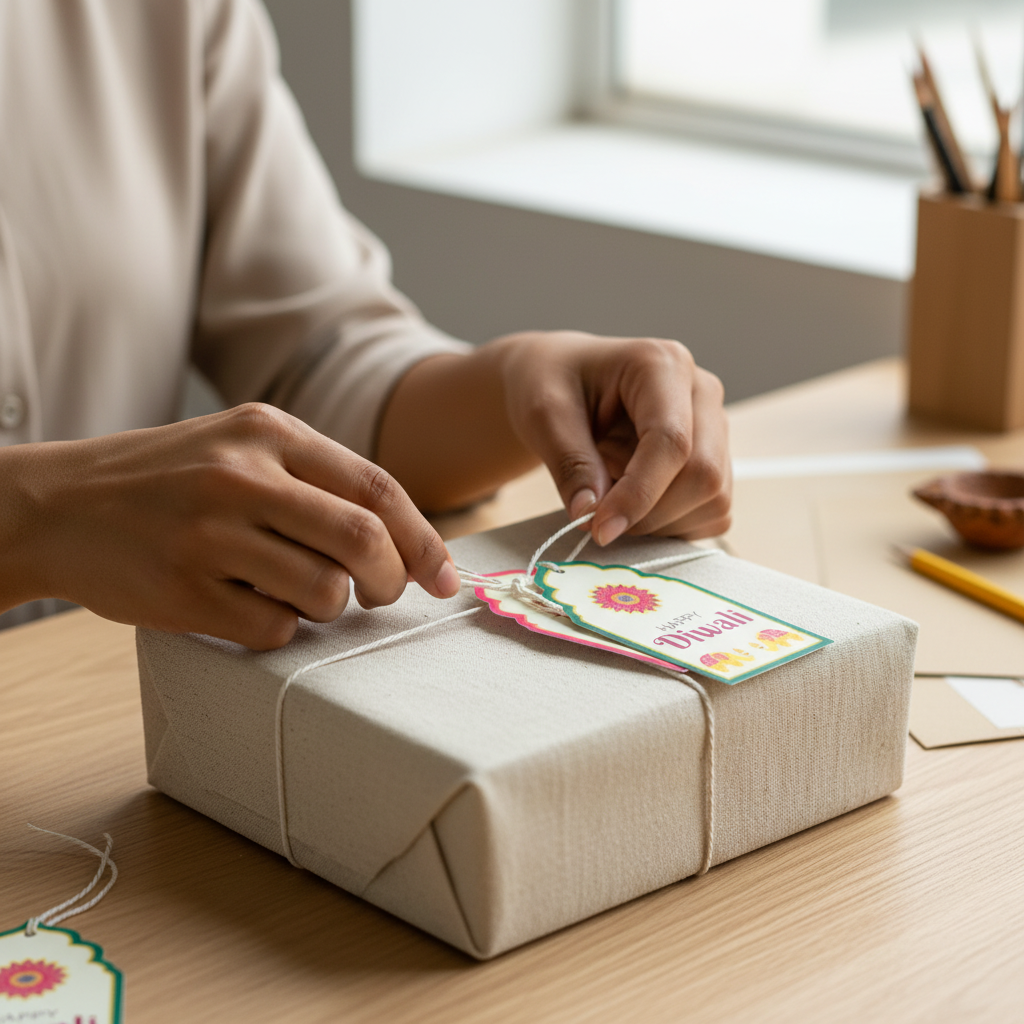 Diwali Tags- Pack Of 10 (Assorted Colors)