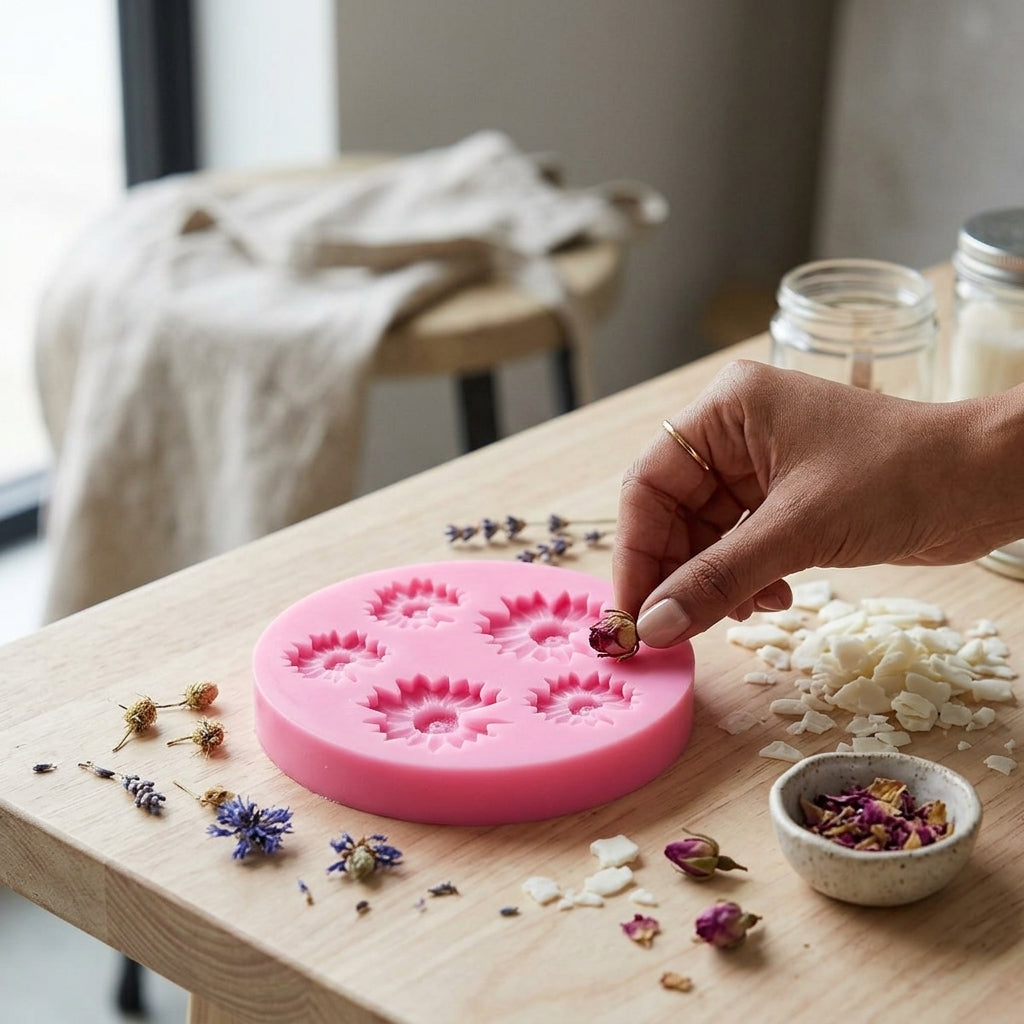 5 Cavity Flower Mould – Product View | Melt & Mold