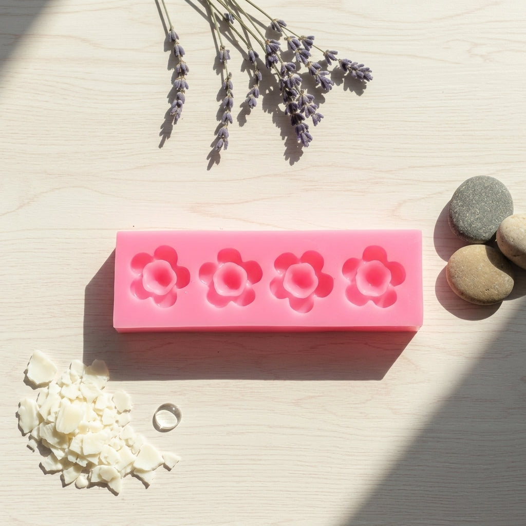 4 Cavity Flower Mould | Melt & Mold