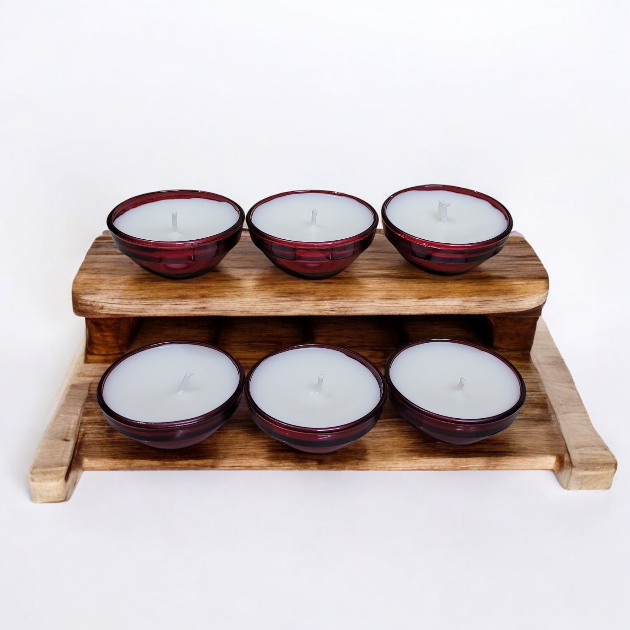 Glass Bowl Candle- Dark Pink