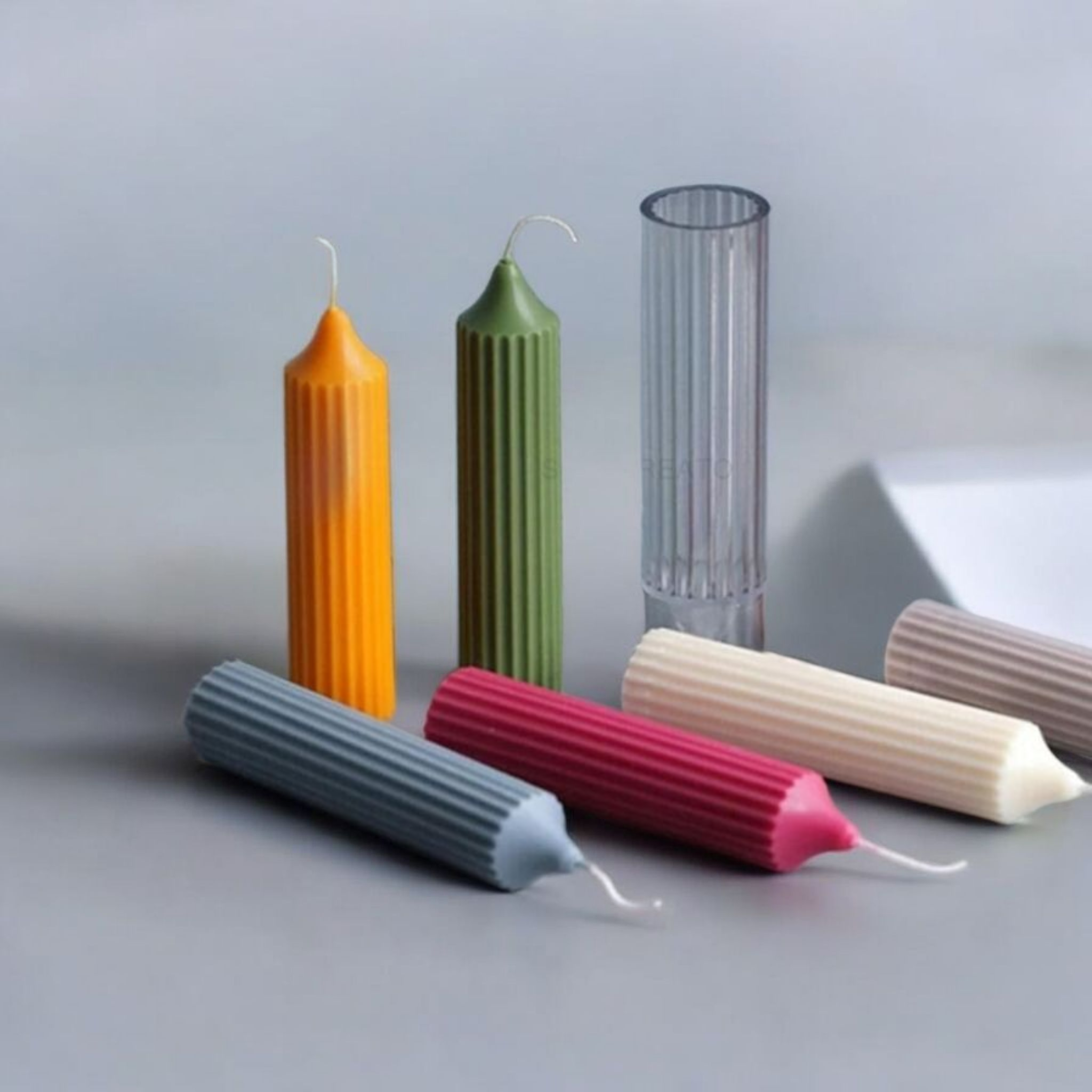 Striped Pillar Candle Mould