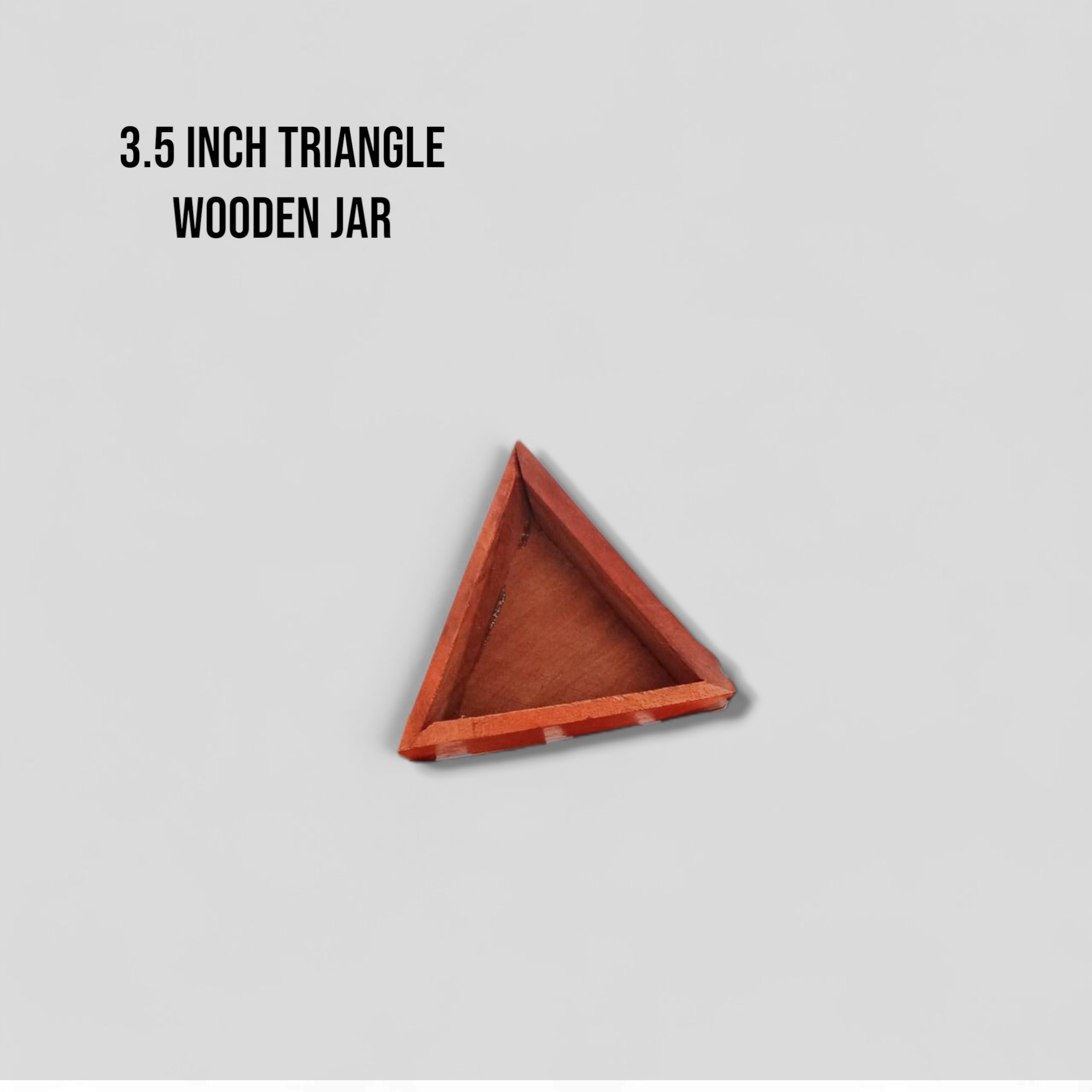 Triangle Wooden Jar