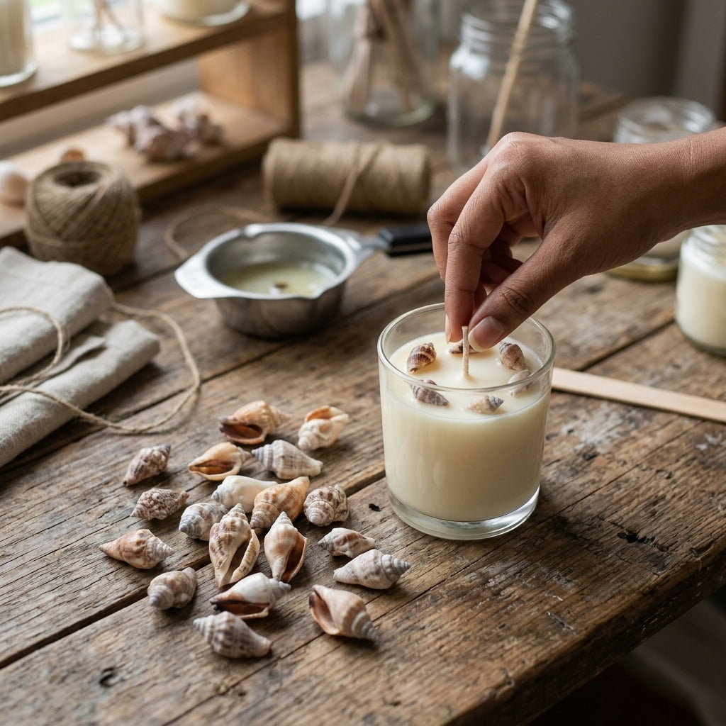 Brown Shells for Candle Making – 50g Packet | Melt & Mold