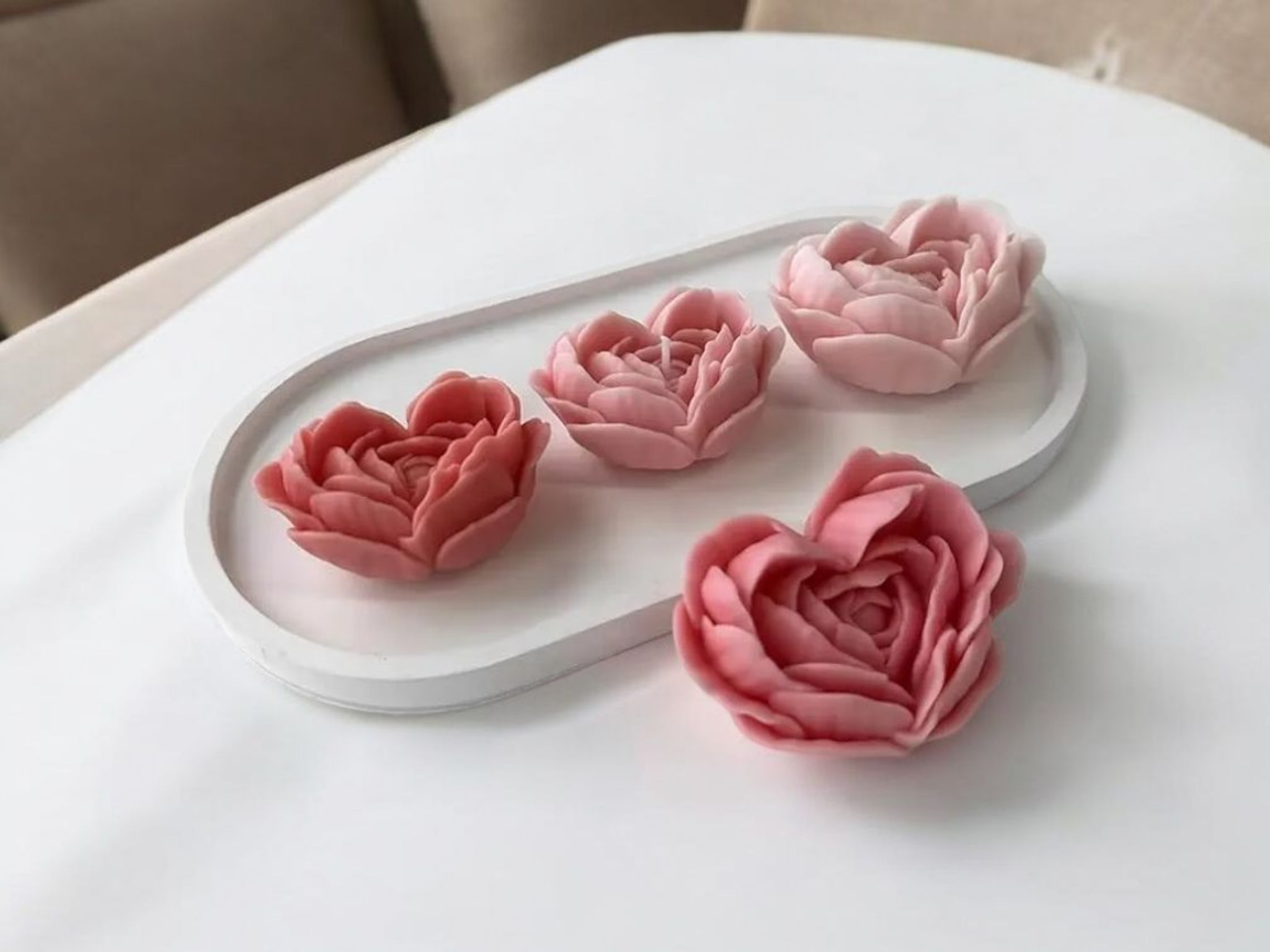 Rose Heart Petal Silicone Mould