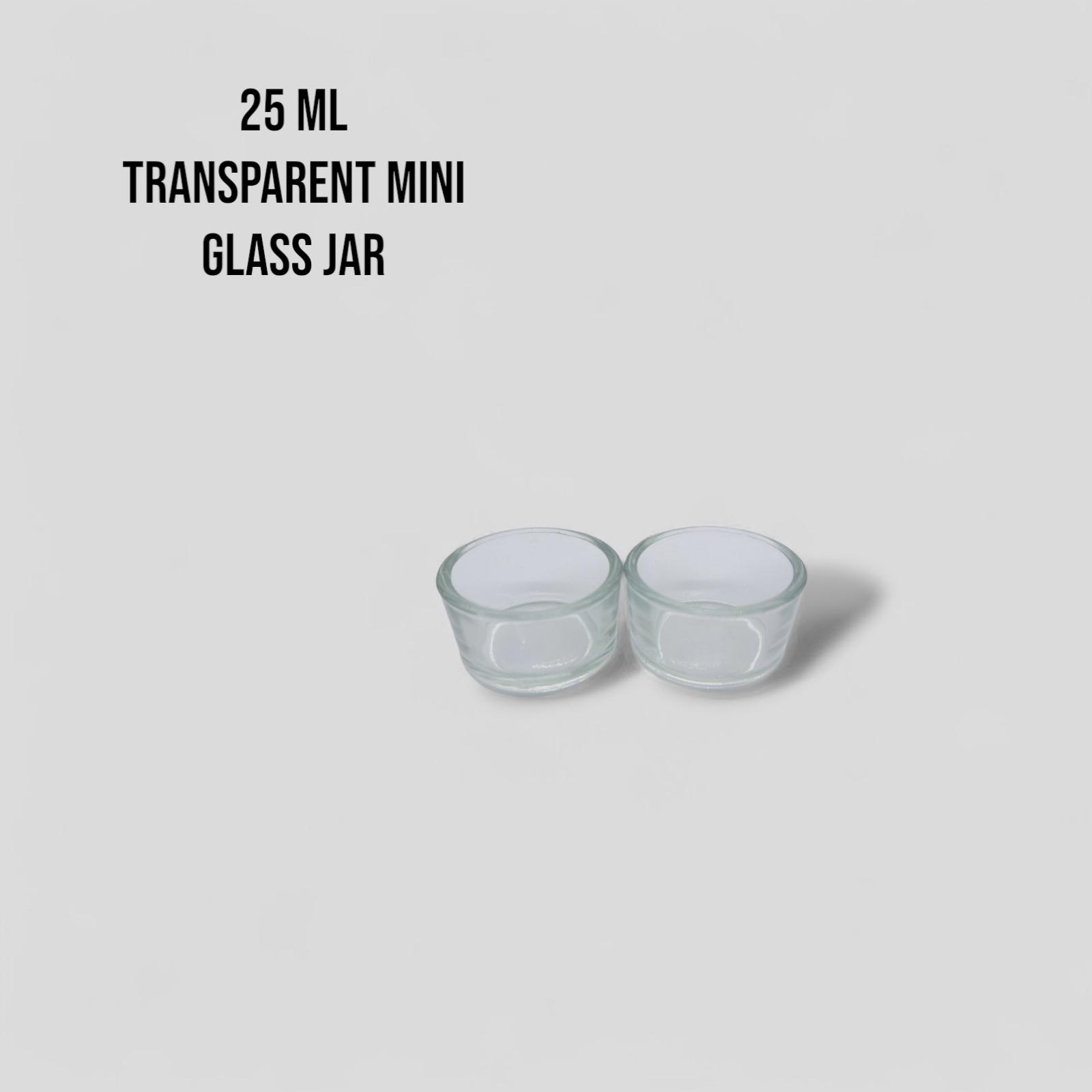 Transparent Mini Glass Jar-Set Of 2