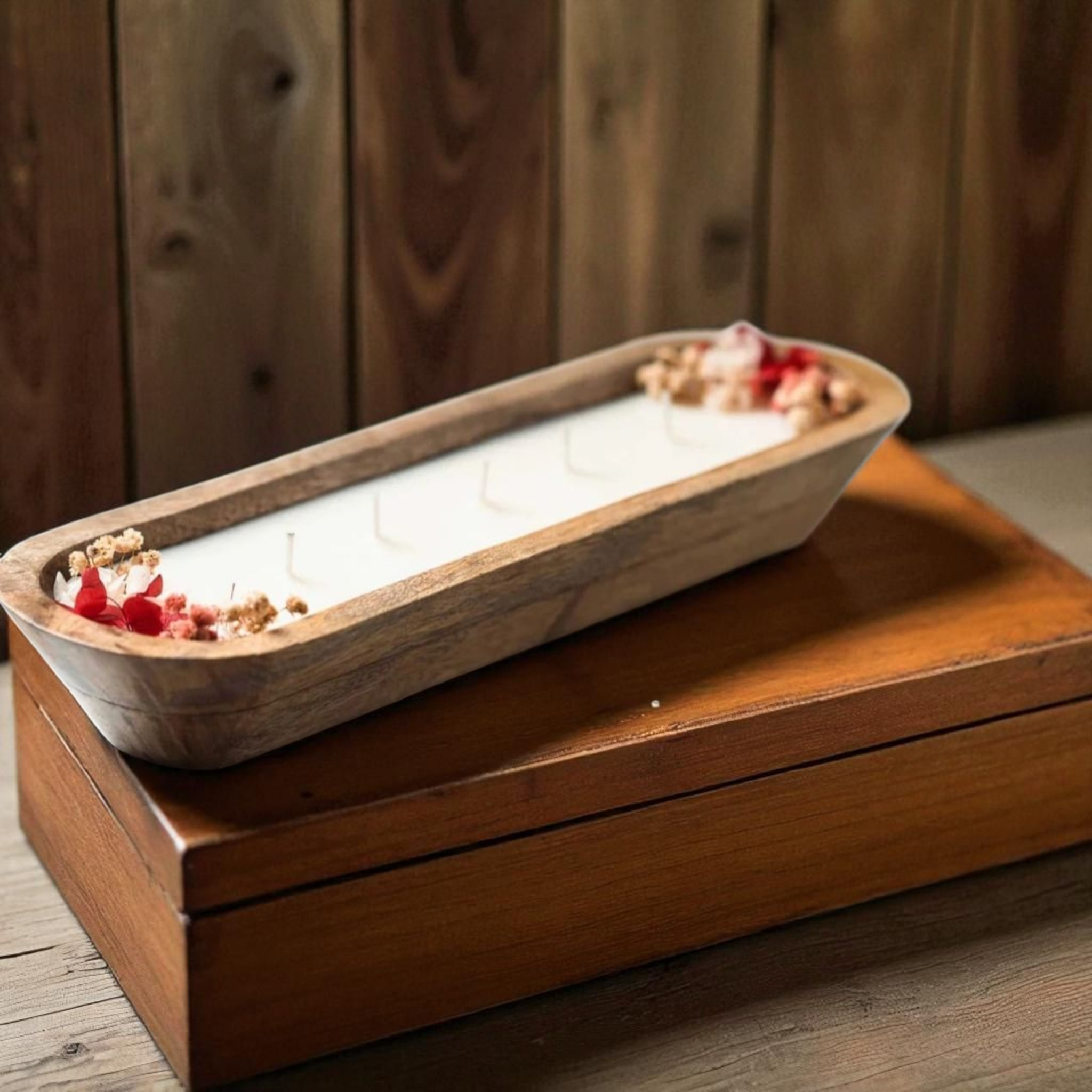 Long Wooden Dough Jar