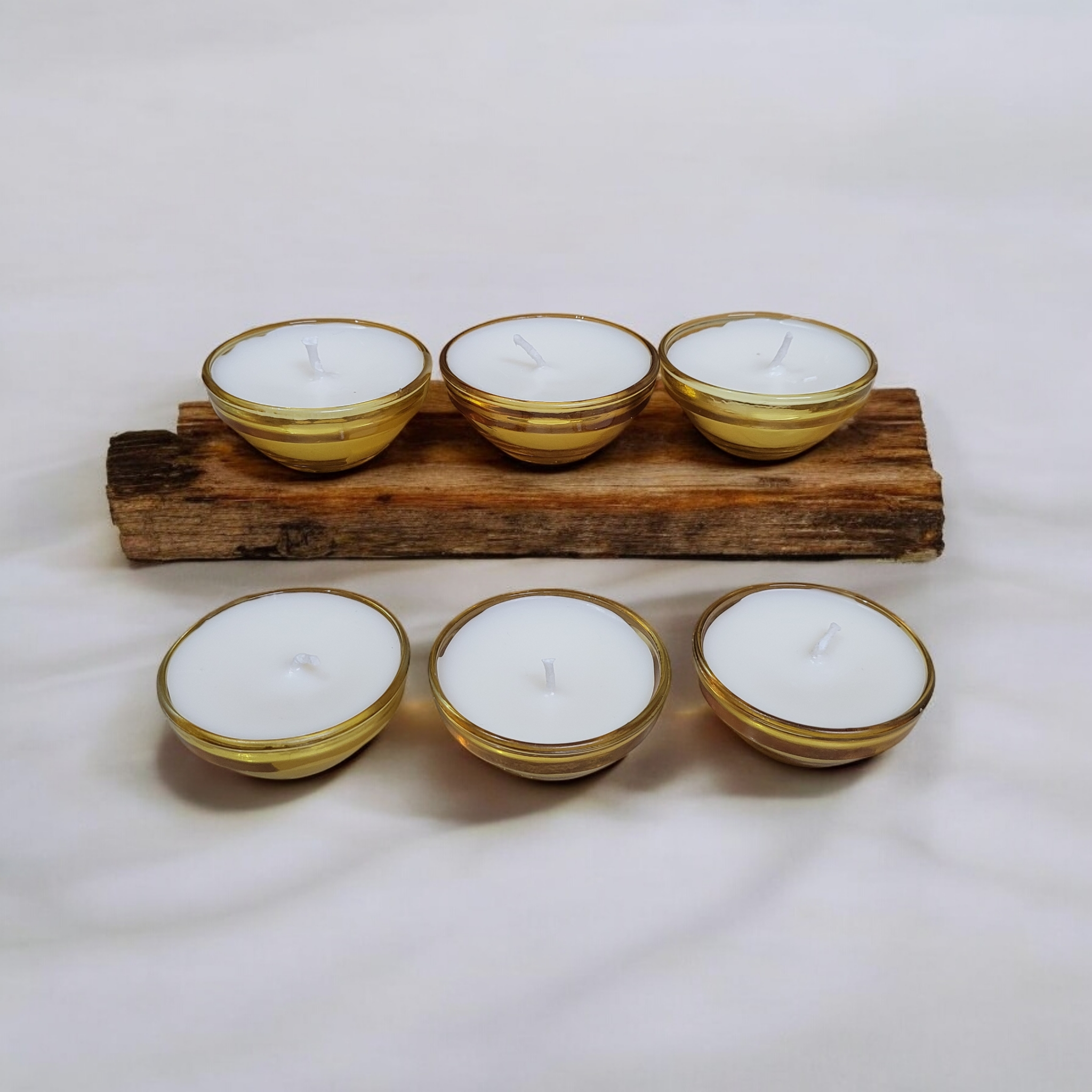 Glass Bowl Candle- Yellow