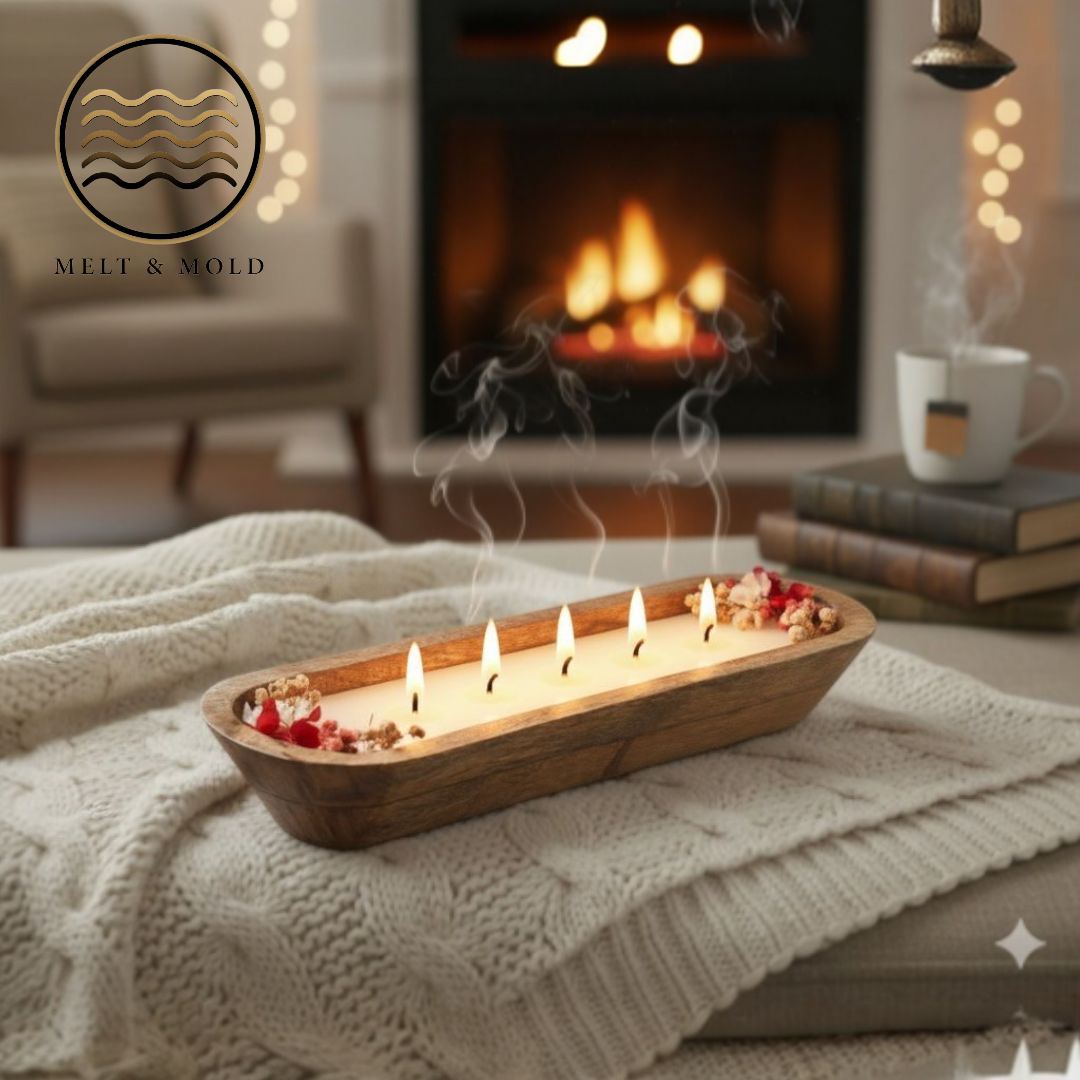 Long Wooden Dough Jar