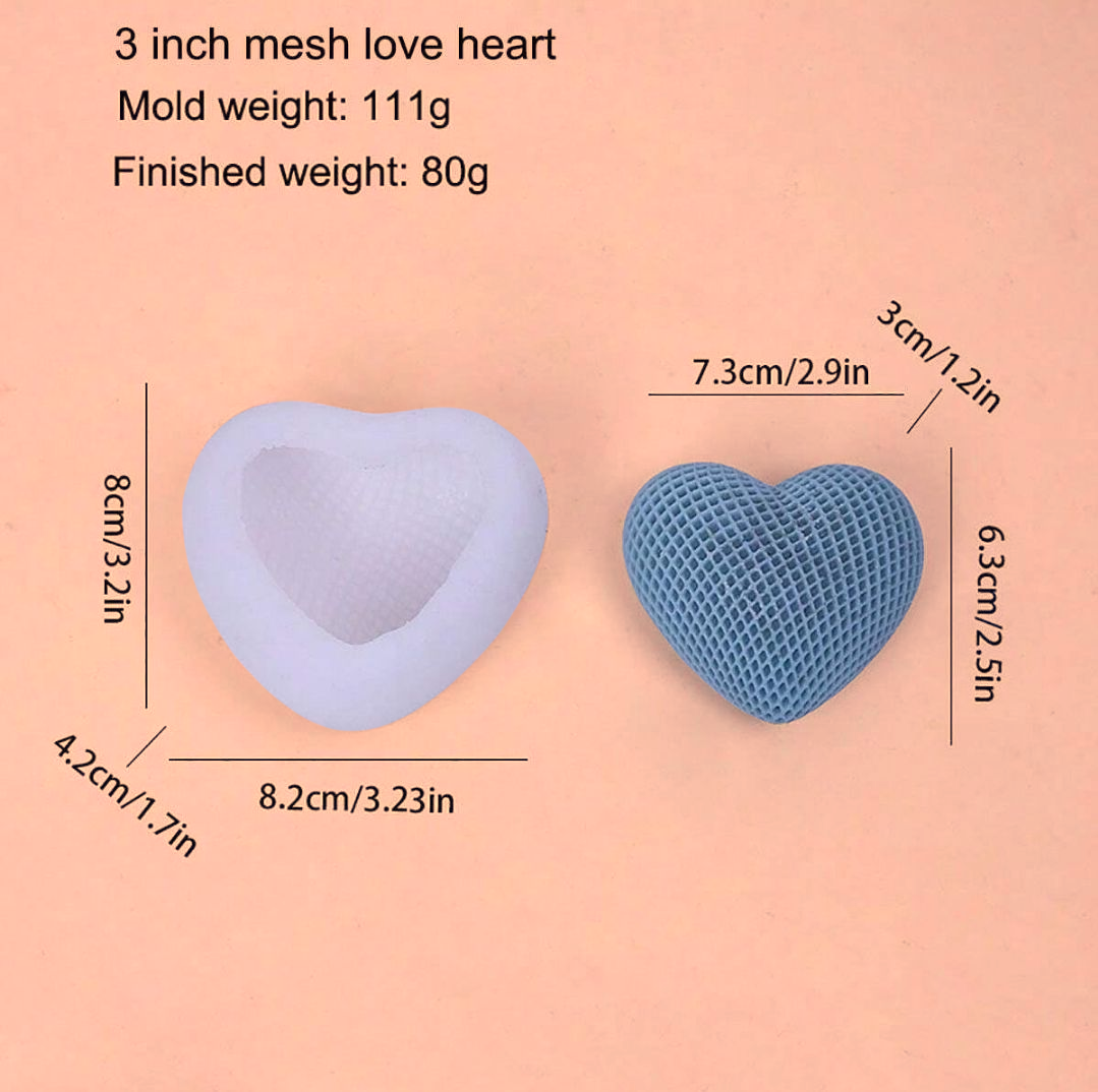 Mesh Heart Mould - 3 inch
