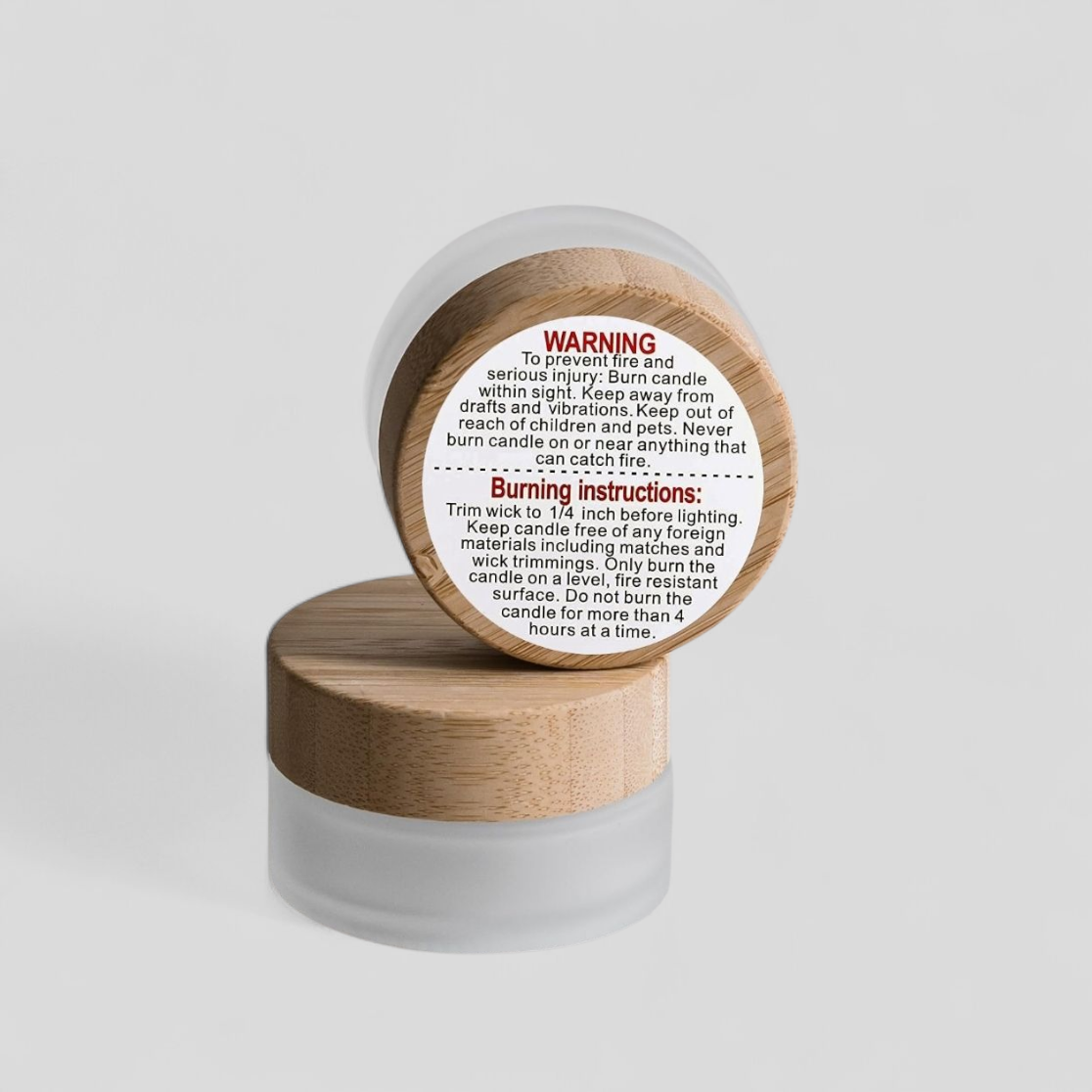 1 Inch Candle Warning Stickers