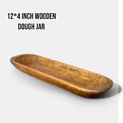 Long Wooden Dough Jar