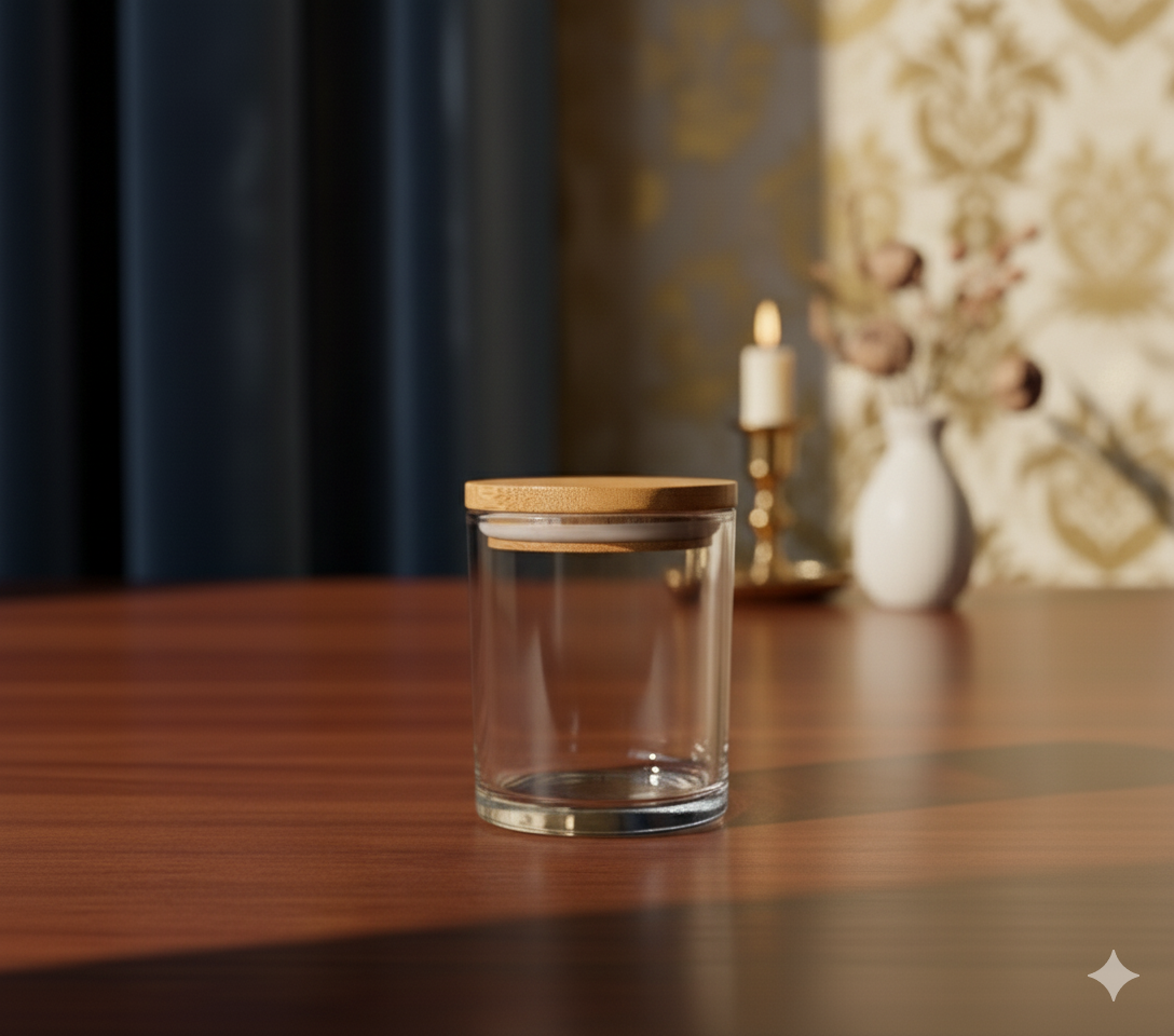180-200 ml Transparent Glass Jar With Lid