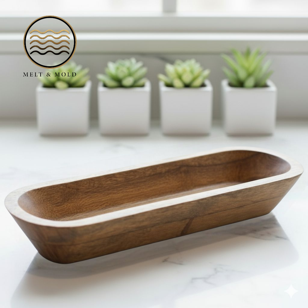 Long Wooden Dough Jar