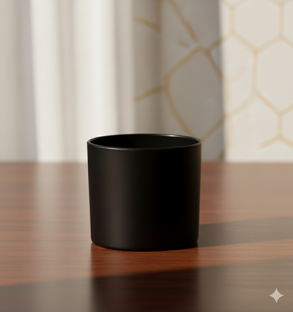 120 ml Matt Black Glass Jar