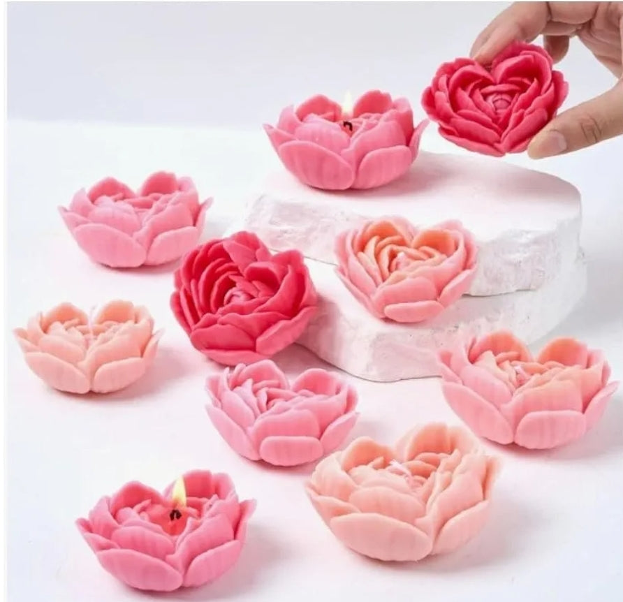Rose Heart Petal Silicone Mould