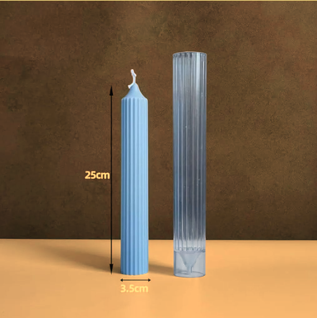 Striped Pillar Candle Mould