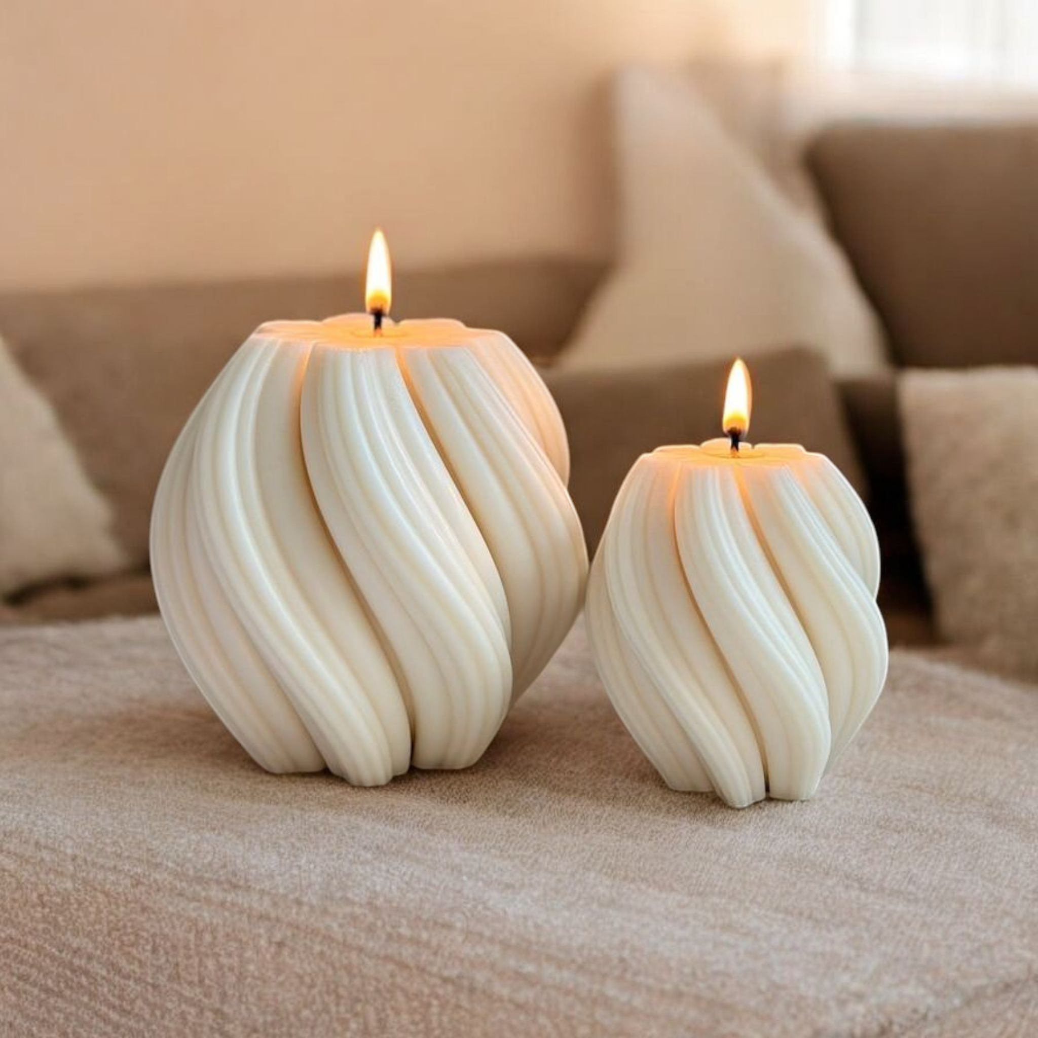 Swirl Candle- Pack Of 2