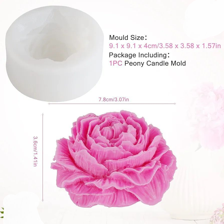 Peony Flower Silicone Mould