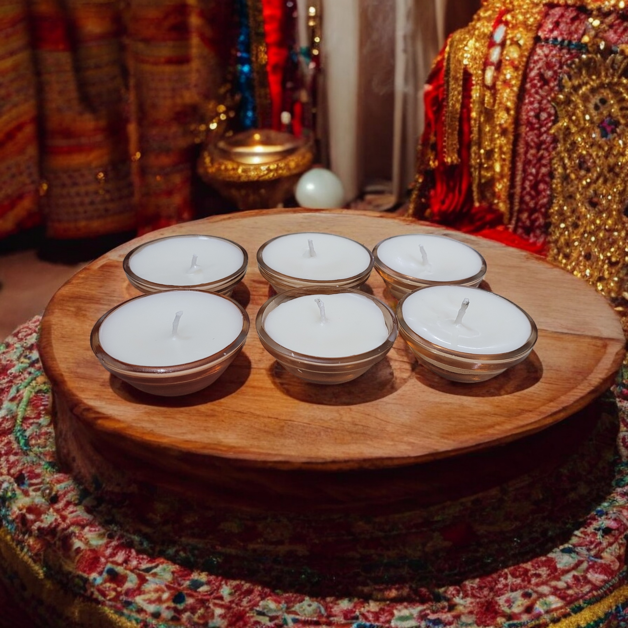 Glass Bowl Candle- Coral