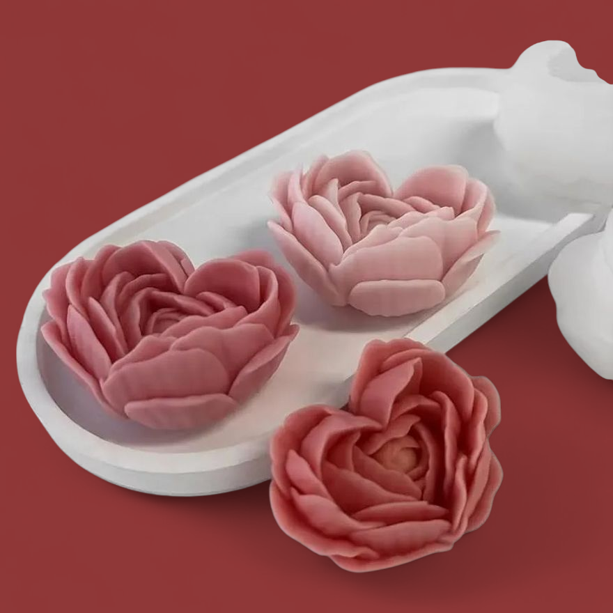 Rose Heart Petal Silicone Mould