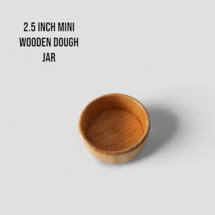 Mini Circle Wooden Jar