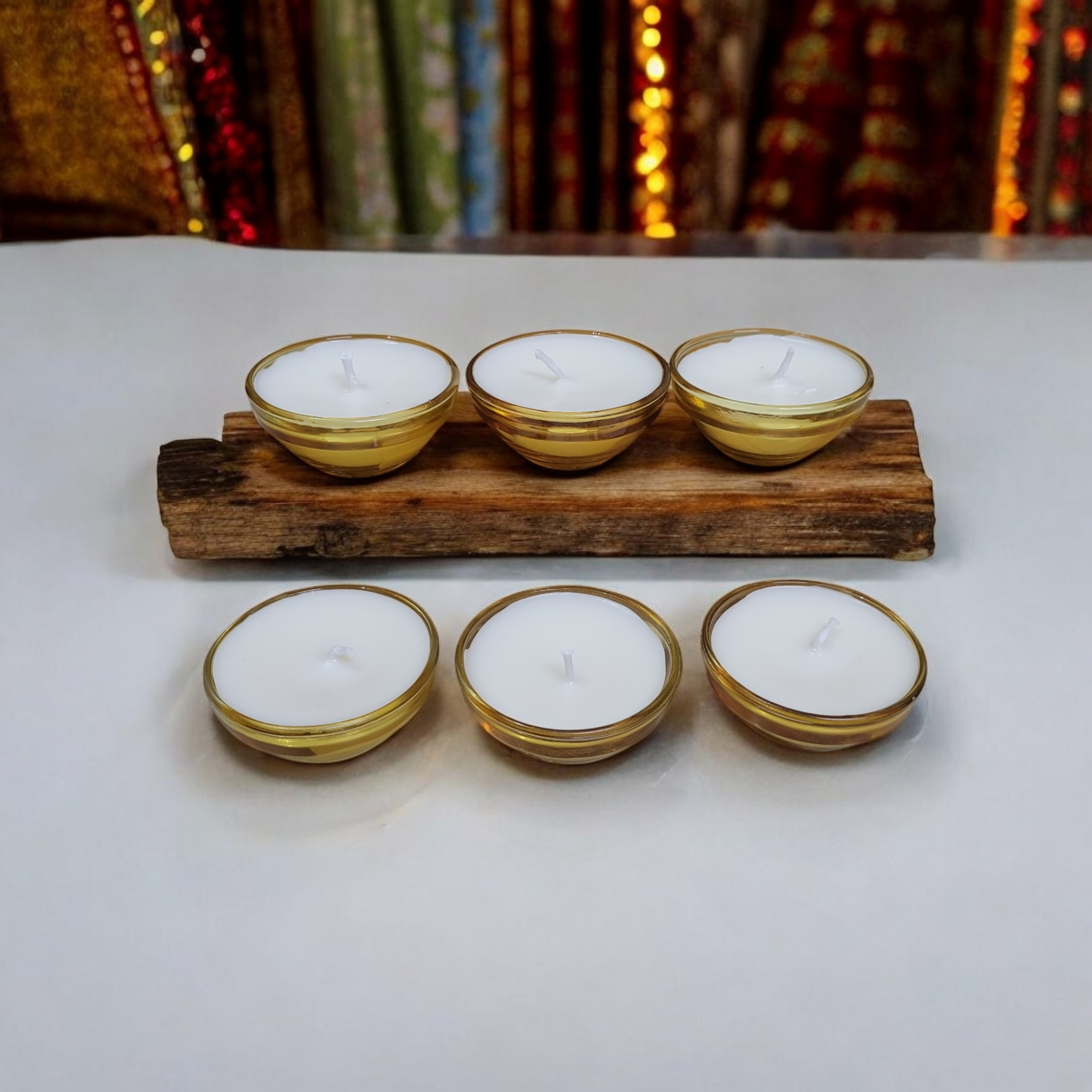 Glass Bowl Candle- Yellow