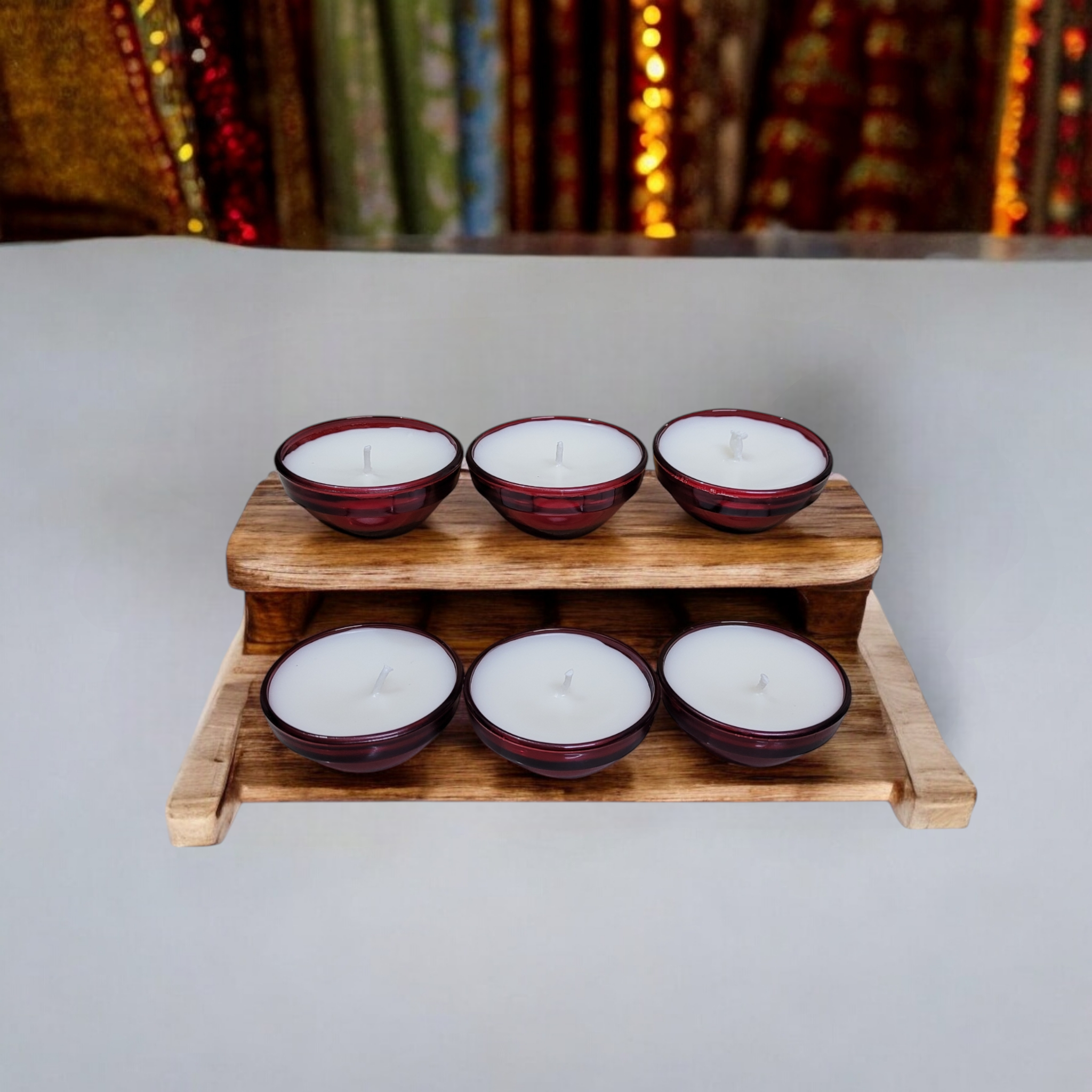 Glass Bowl Candle- Dark Pink