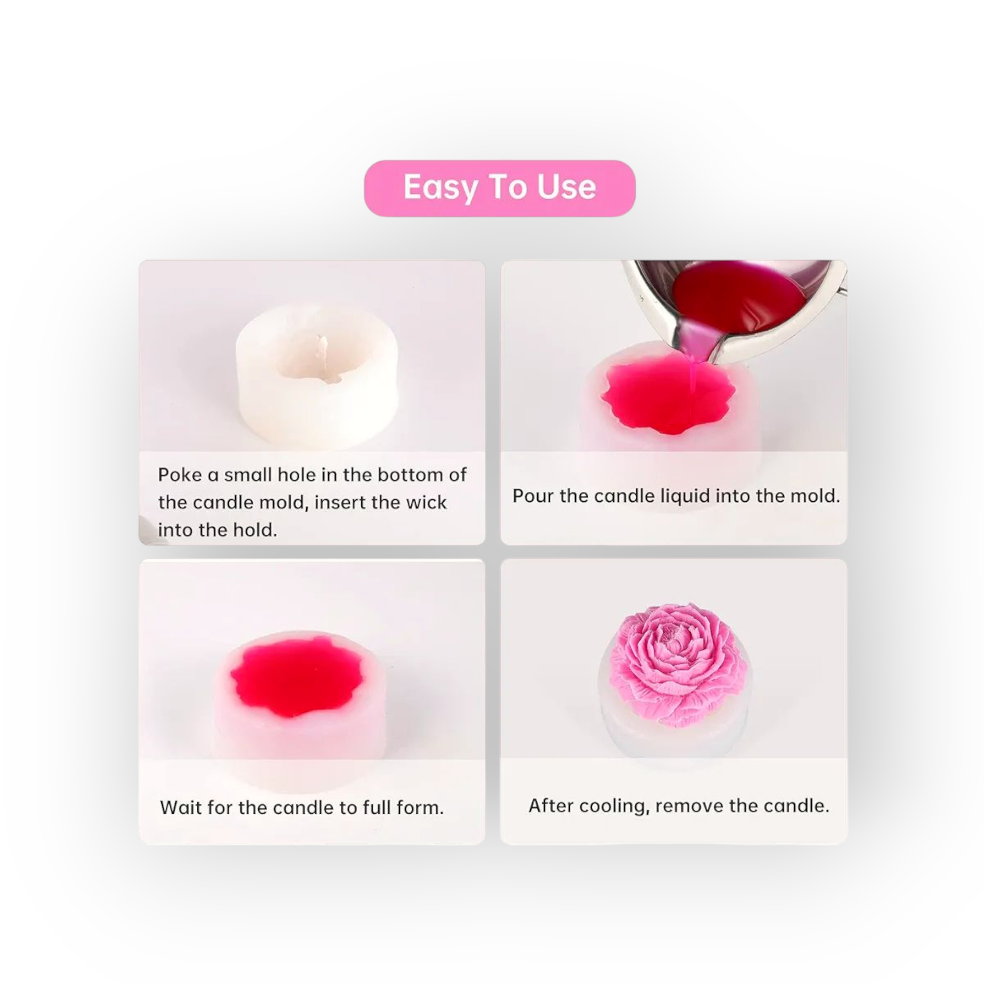 Peony Flower Silicone Mould