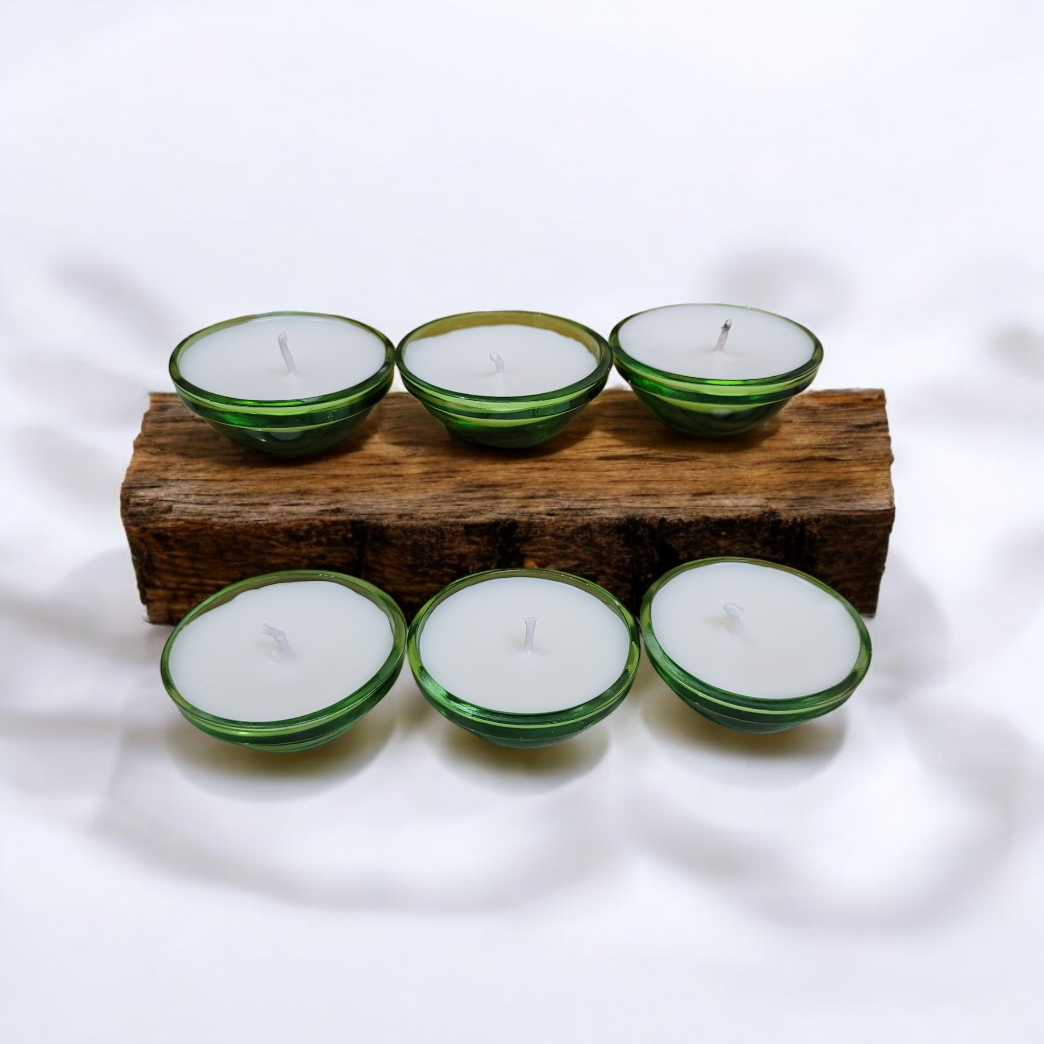 Glass Bowl Candle- Green