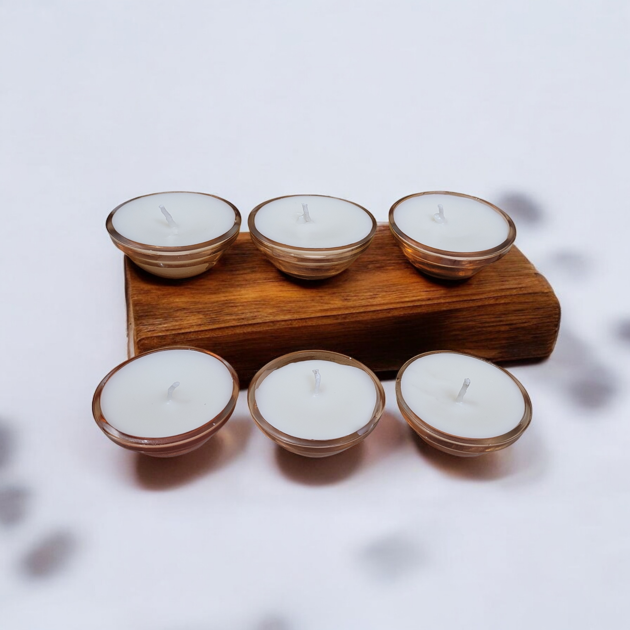 Glass Bowl Candle- Coral